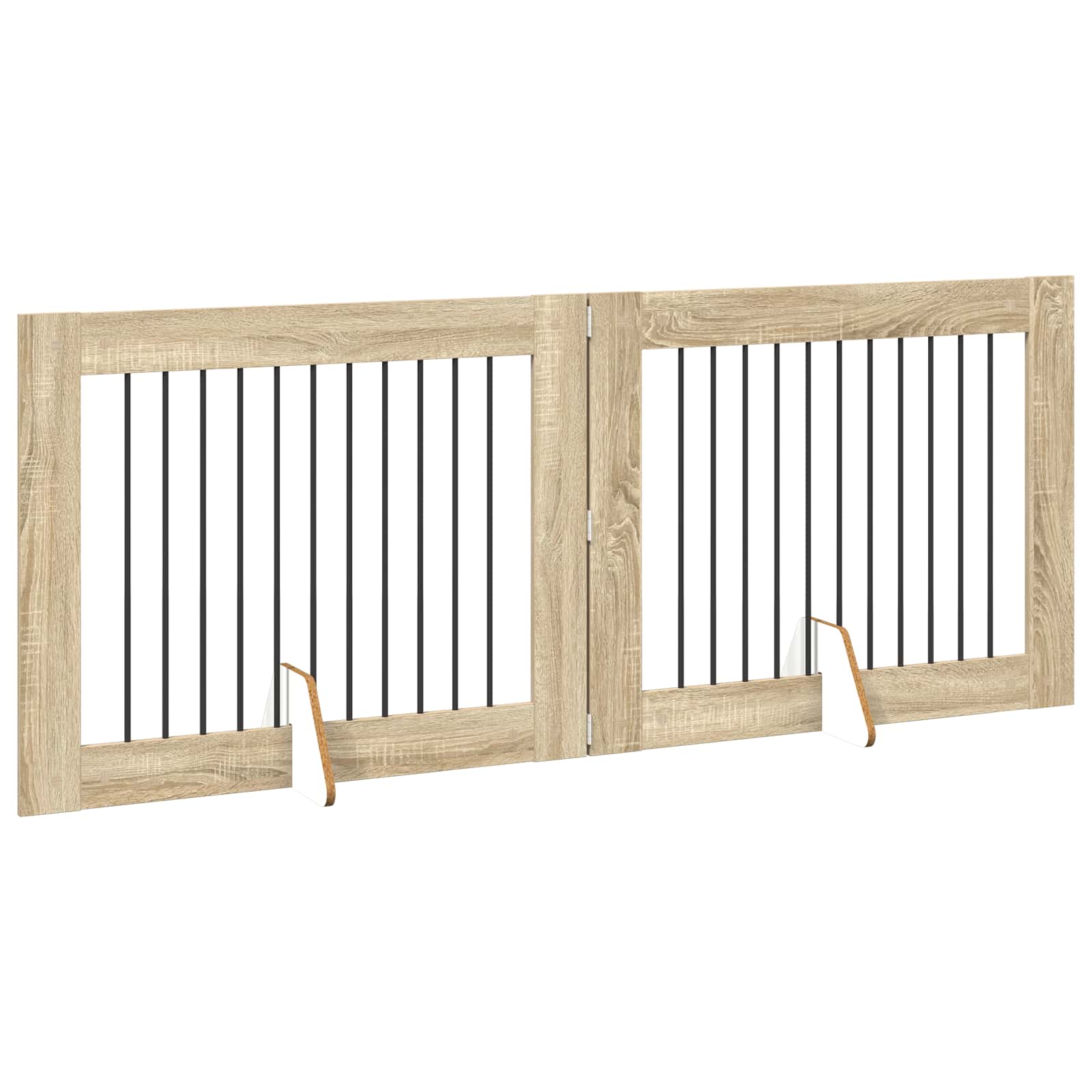 Vrata za pse s postoljem 2 pcs Hrast sonoma 100 x 80 cm