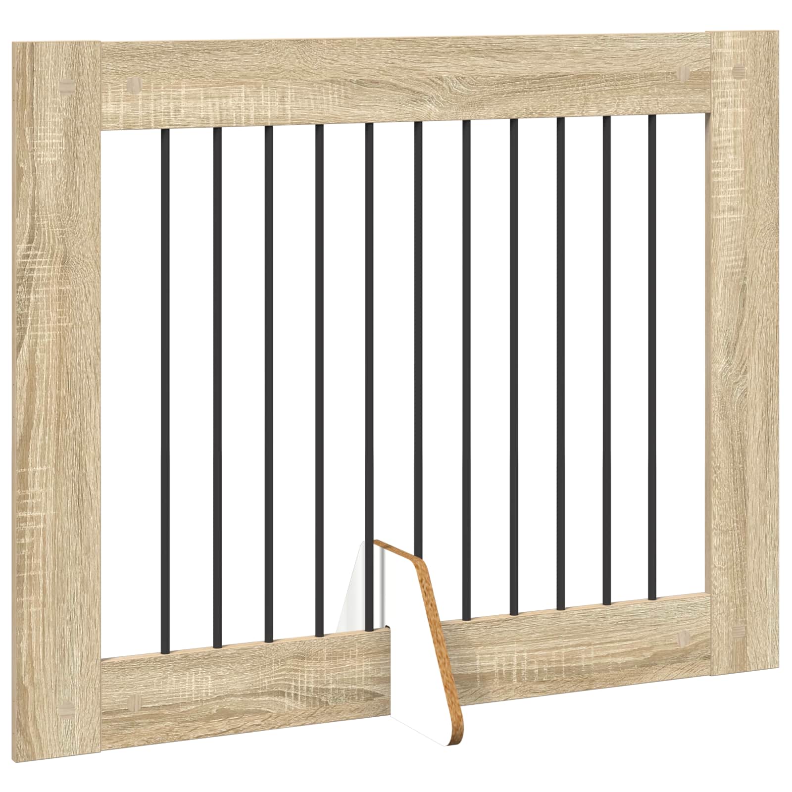 Vrata za pse s postoljem 2 pcs Hrast sonoma 100 x 80 cm