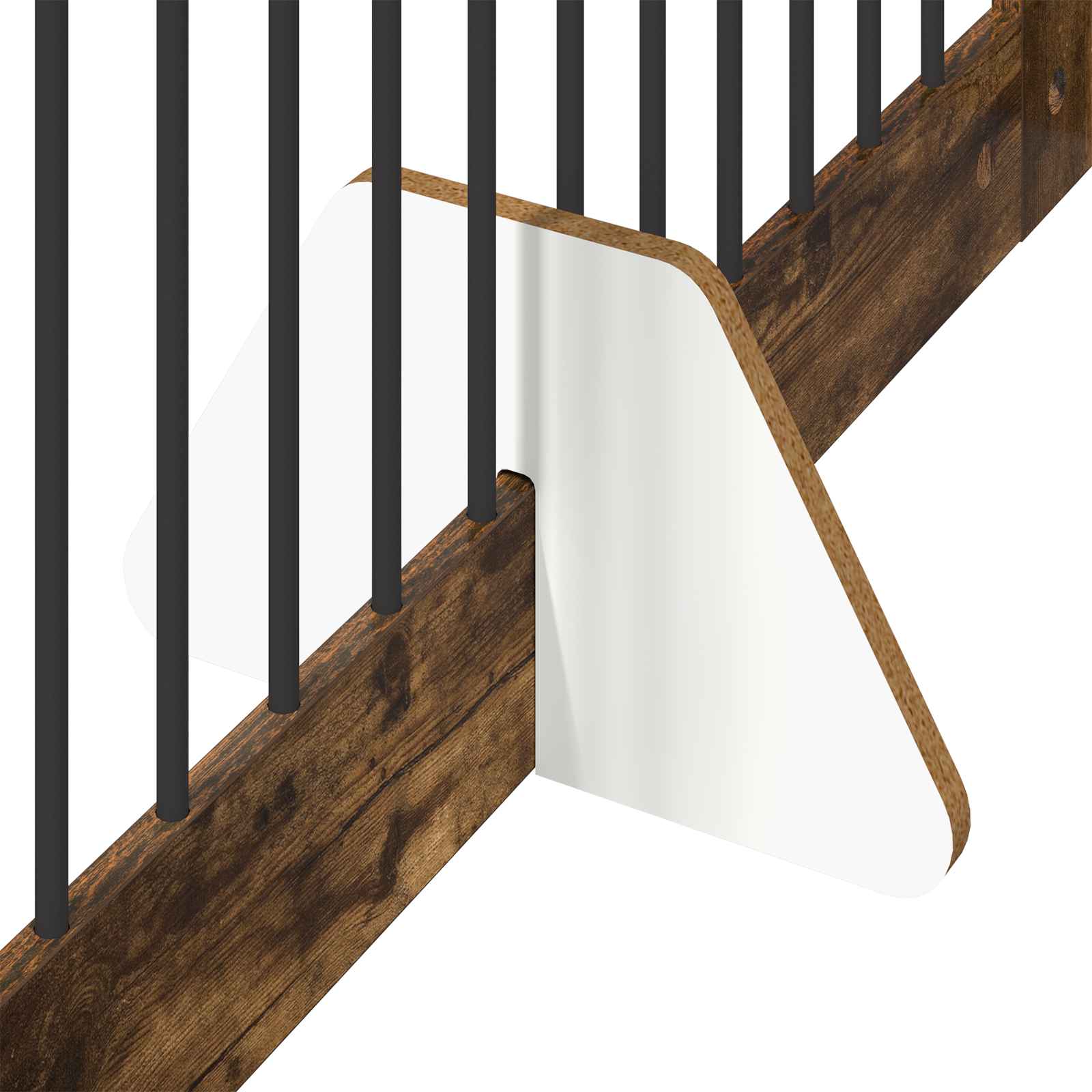 Vrata za pse s postoljem 2 pcs Dimljeni hrast 100 x 80 cm