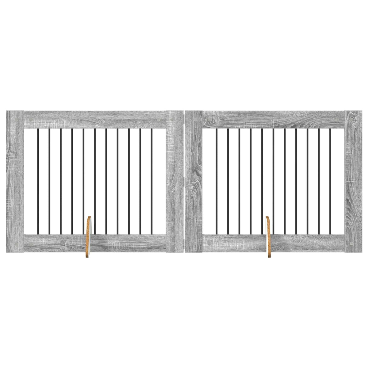 Vrata za pse s postoljem 2 pcs Siva sonoma 100 x 80 cm