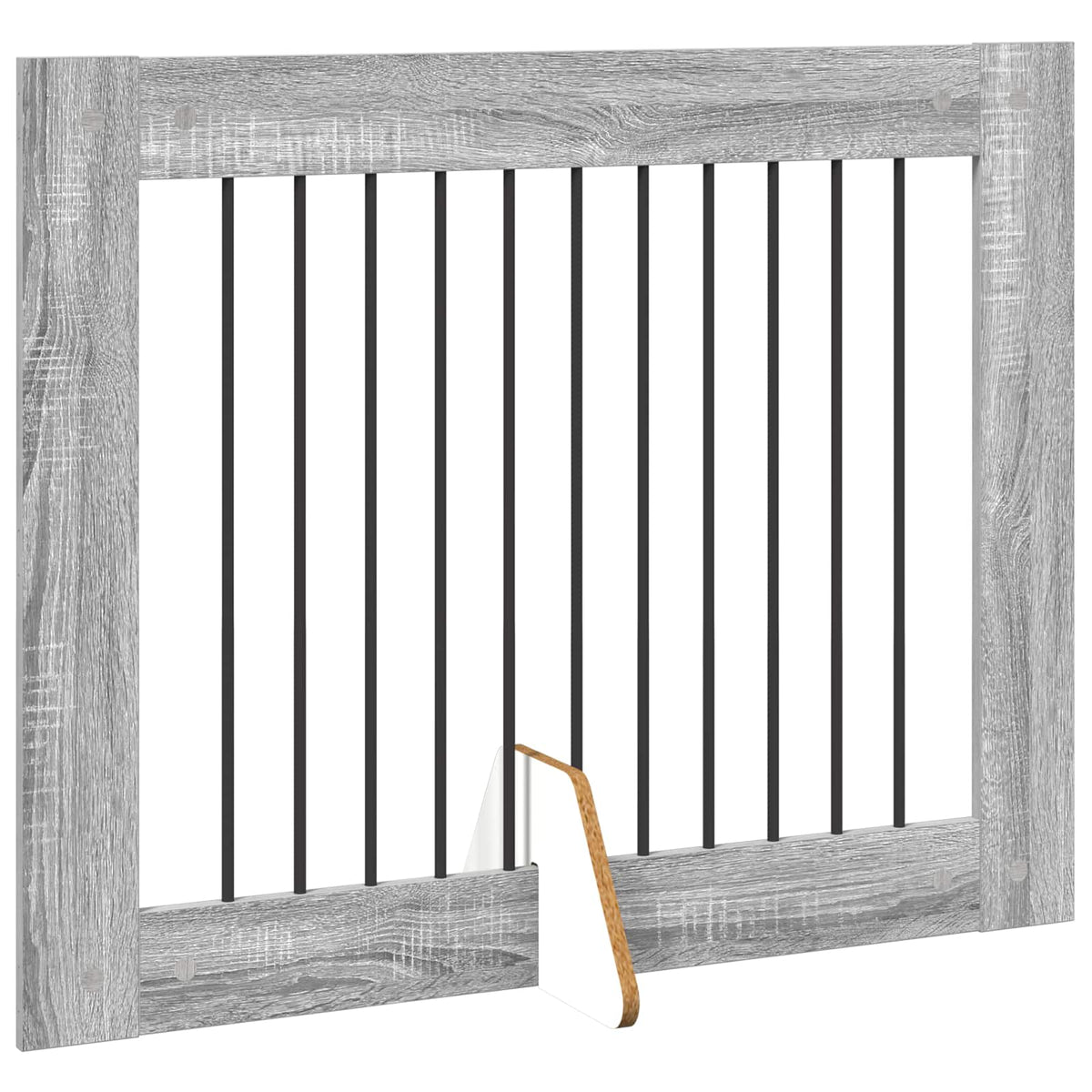 Vrata za pse s postoljem 2 pcs Siva sonoma 100 x 80 cm