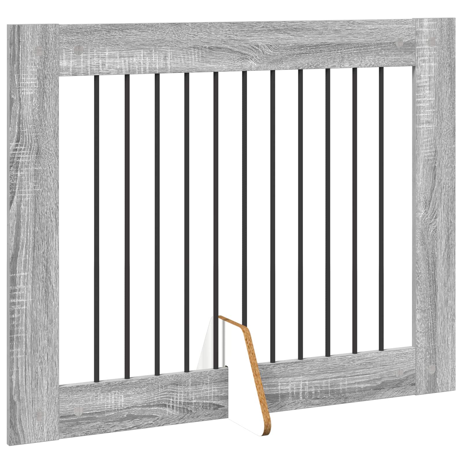 Vrata za pse s postoljem 2 pcs Siva sonoma 100 x 80 cm