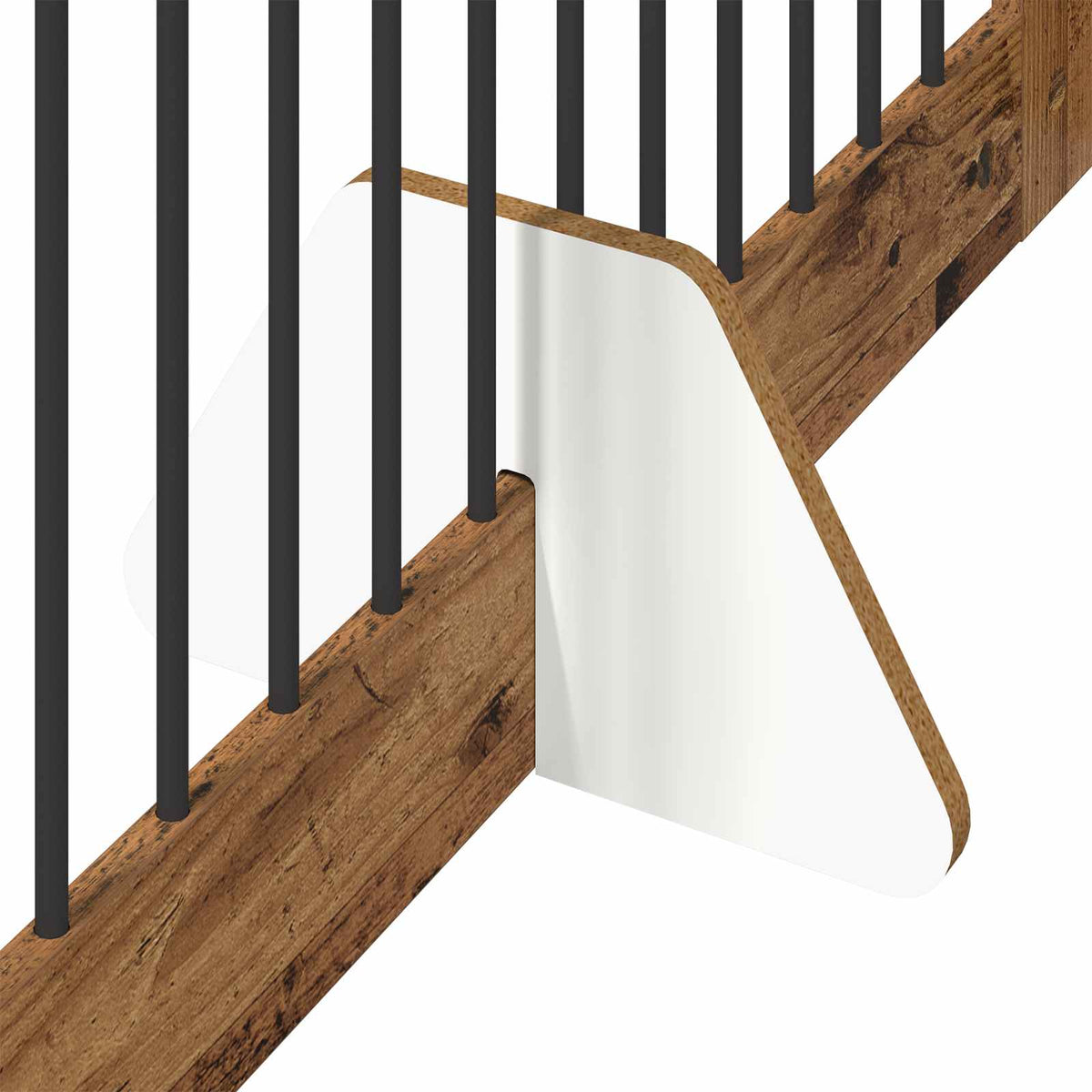 Vrata za pse s postoljem 2 pcs Staro drvo 100 x 80 cm