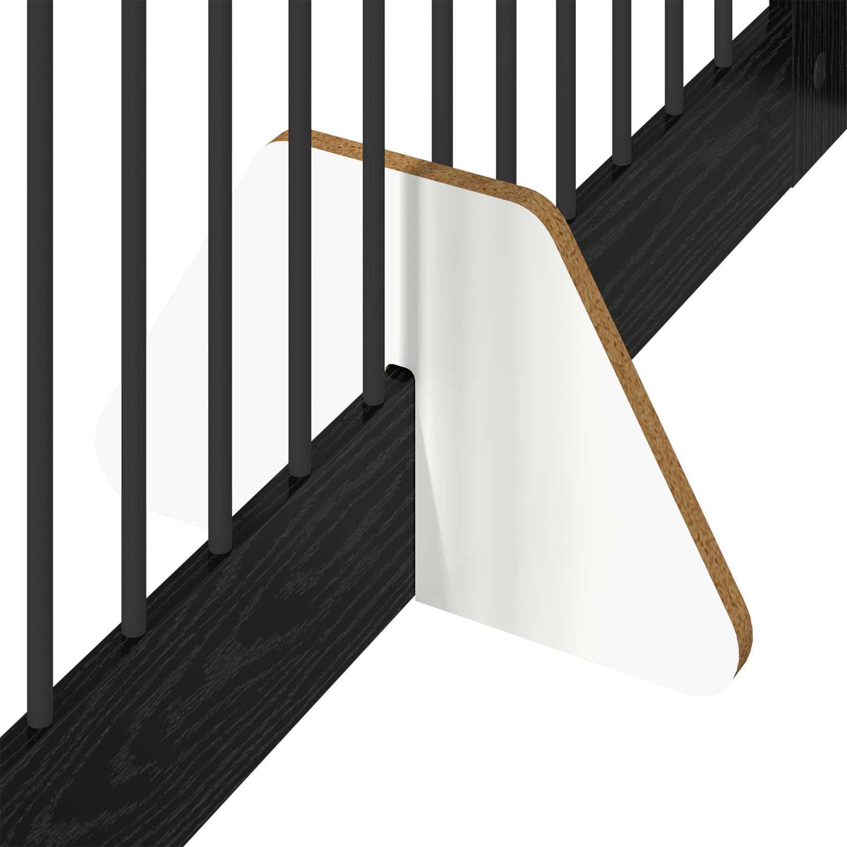 Vrata za pse s postoljem 4 pcs Crni hrast 100 x 80 cm