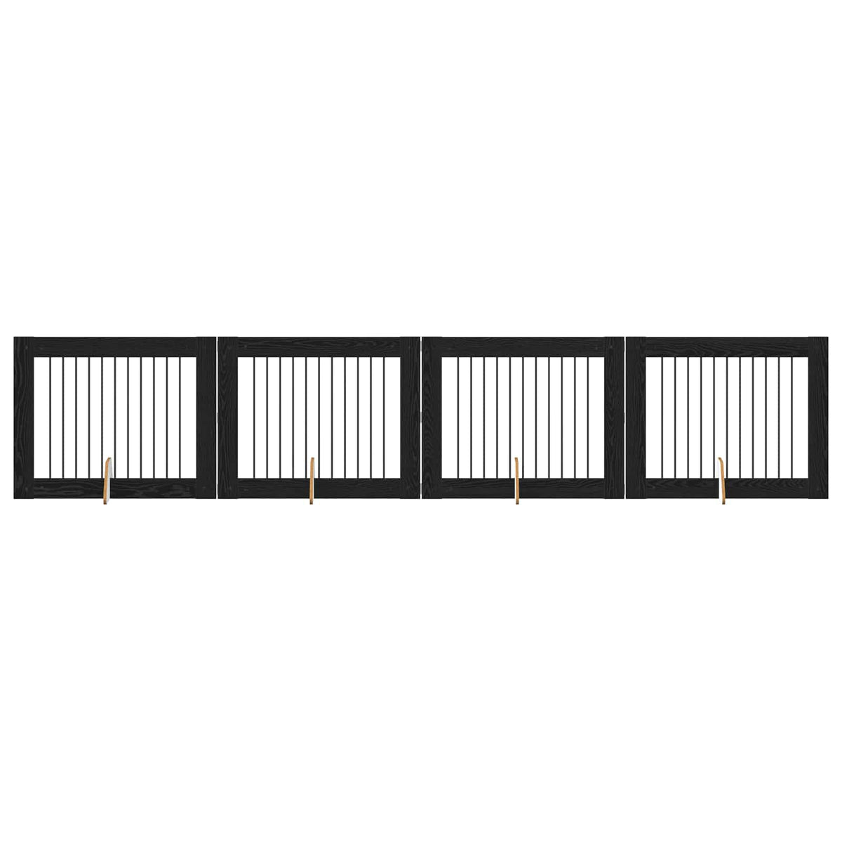 Vrata za pse s postoljem 4 pcs Crni hrast 100 x 80 cm