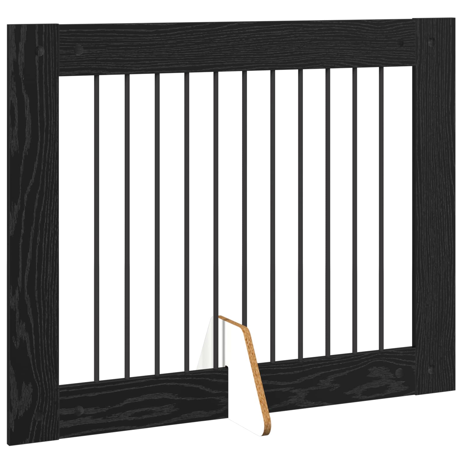 Vrata za pse s postoljem 4 pcs Crni hrast 100 x 80 cm