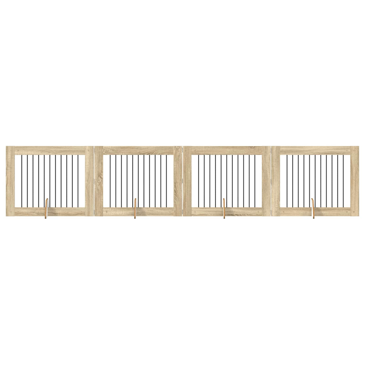 Vrata za pse s postoljem 4 pcs Hrast sonoma 100 x 80 cm