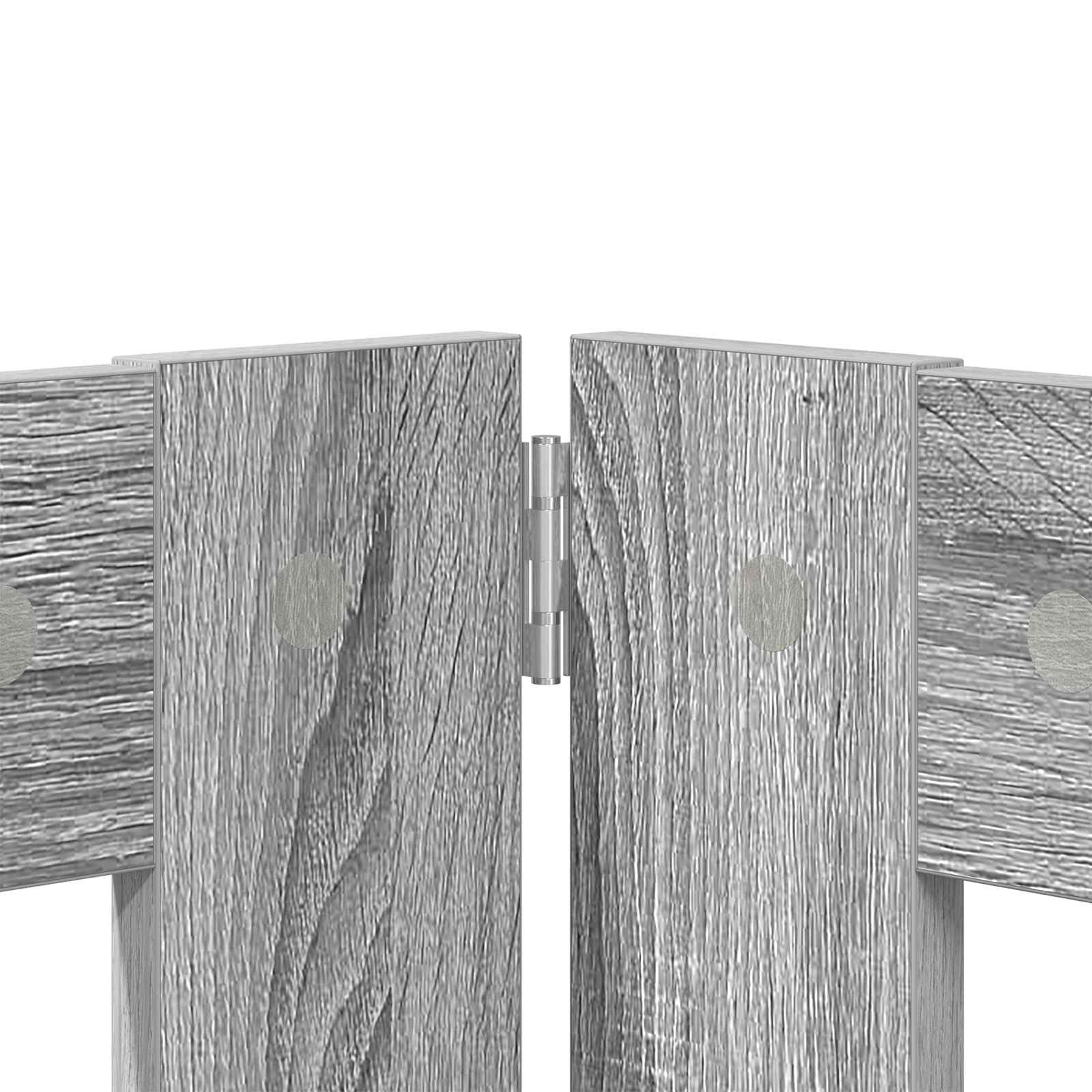 Vrata za pse s postoljem 4 pcs Siva sonoma 100 x 80 cm