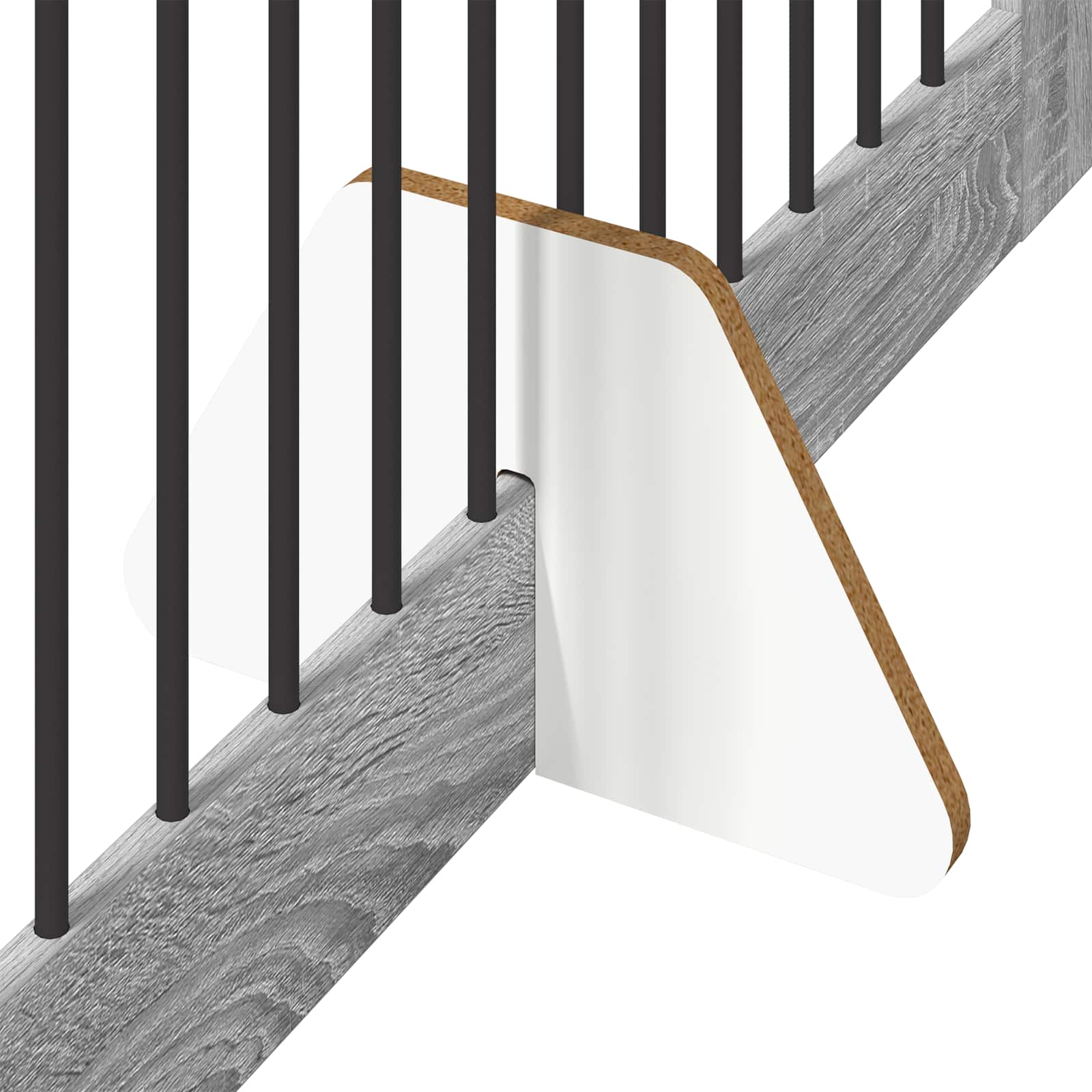 Vrata za pse s postoljem 4 pcs Siva sonoma 100 x 80 cm