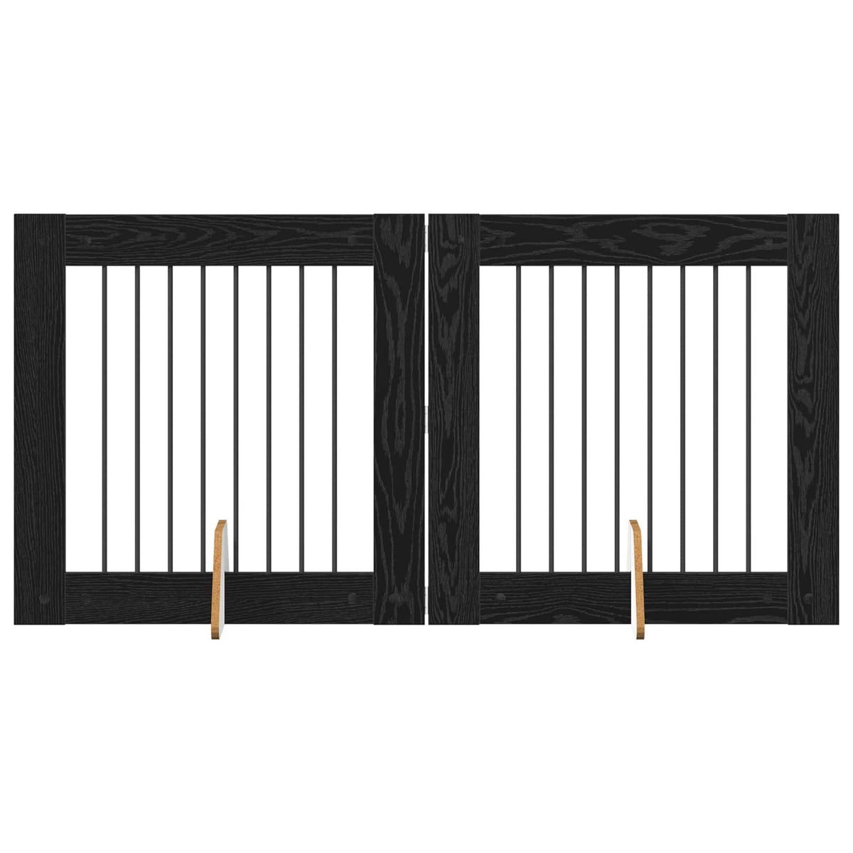 Vrata za pse s postoljem 2 pcs Crni hrast 80 x 80 cm