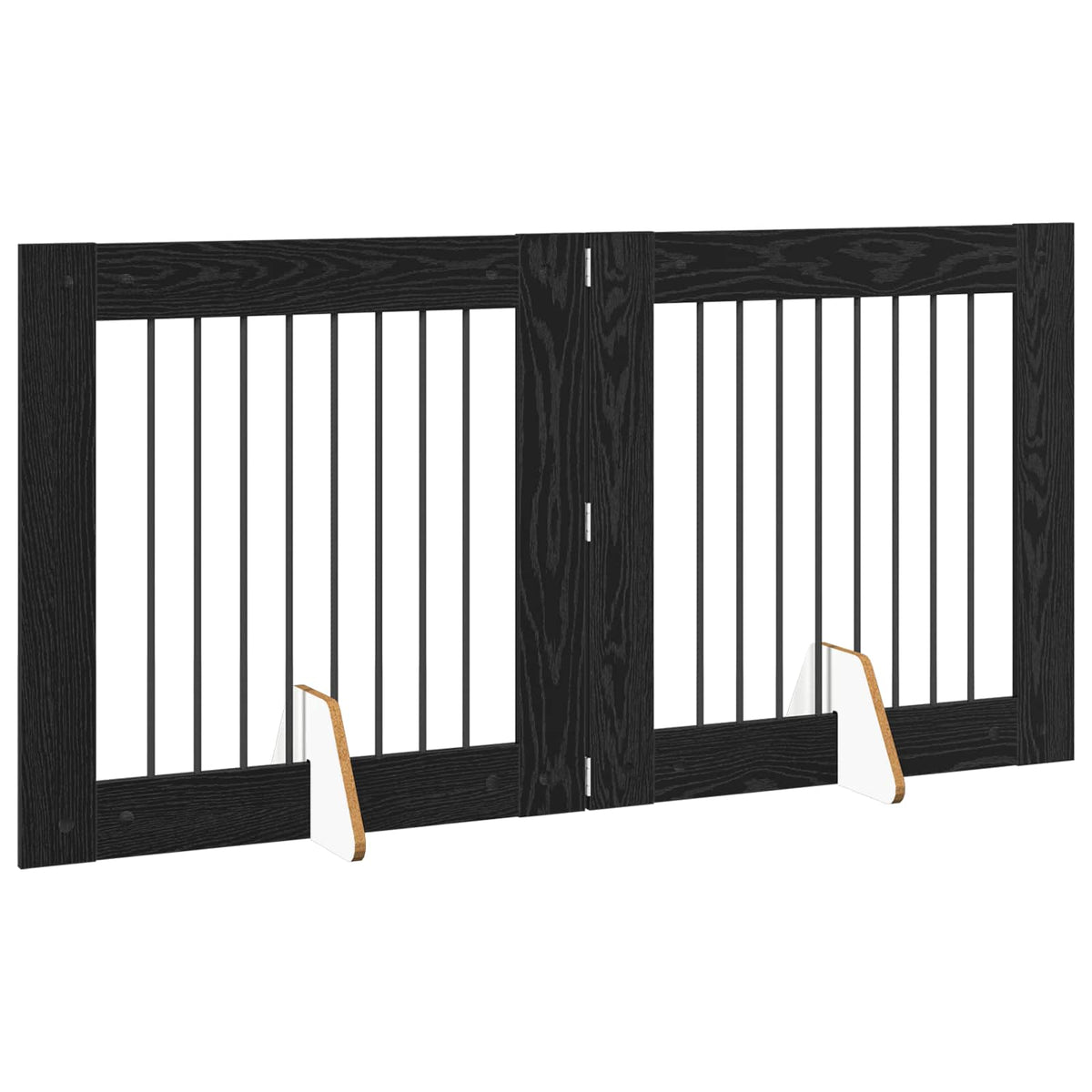 Vrata za pse s postoljem 2 pcs Crni hrast 80 x 80 cm