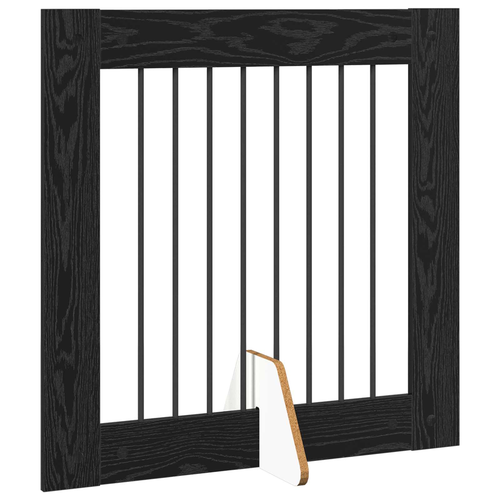 Vrata za pse s postoljem 2 pcs Crni hrast 80 x 80 cm