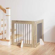 Vrata za pse s postoljem 2 pcs Hrast sonoma 80 x 80 cm