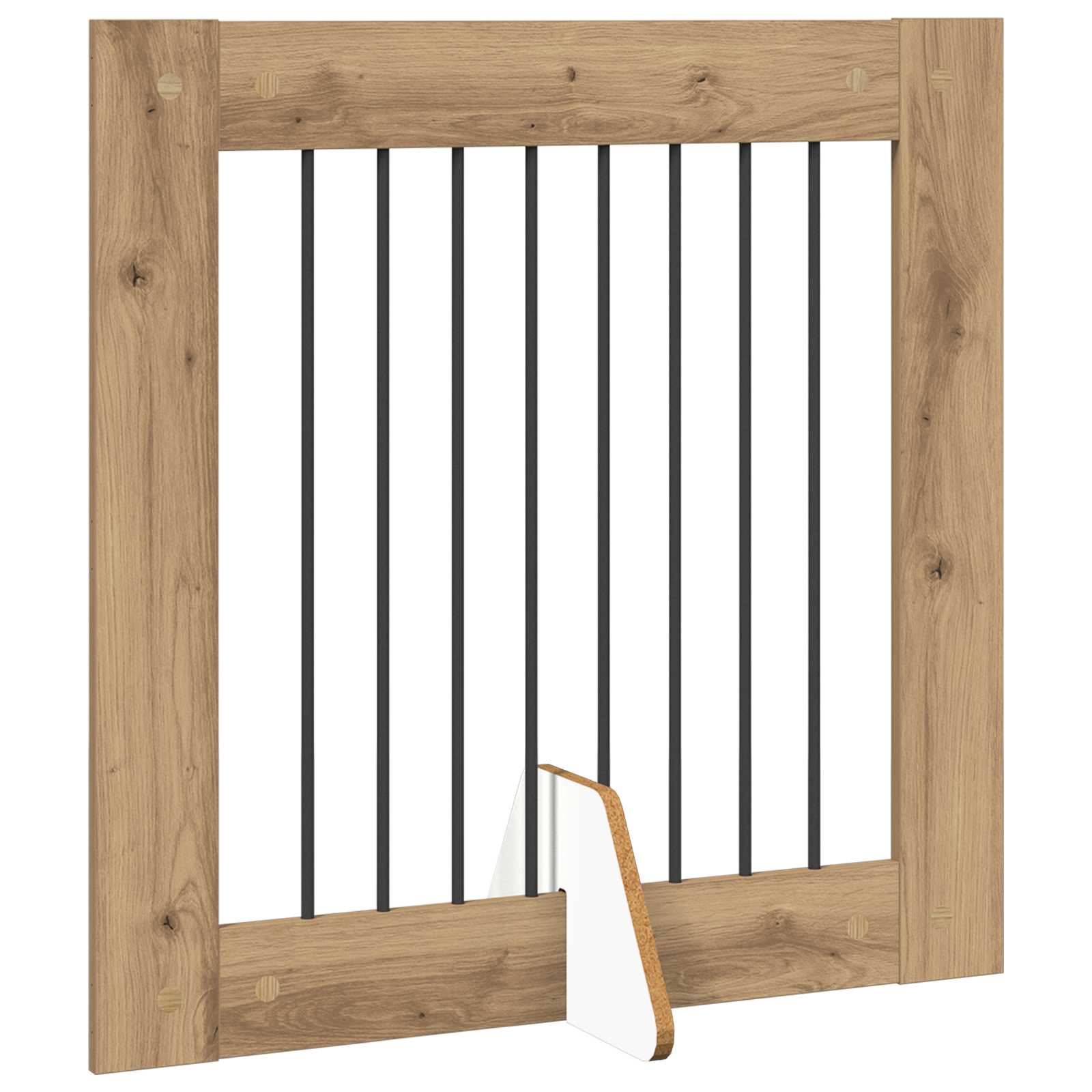 Vrata za pse s postoljem 2 pcs Hrast artisan 80 x 80 cm