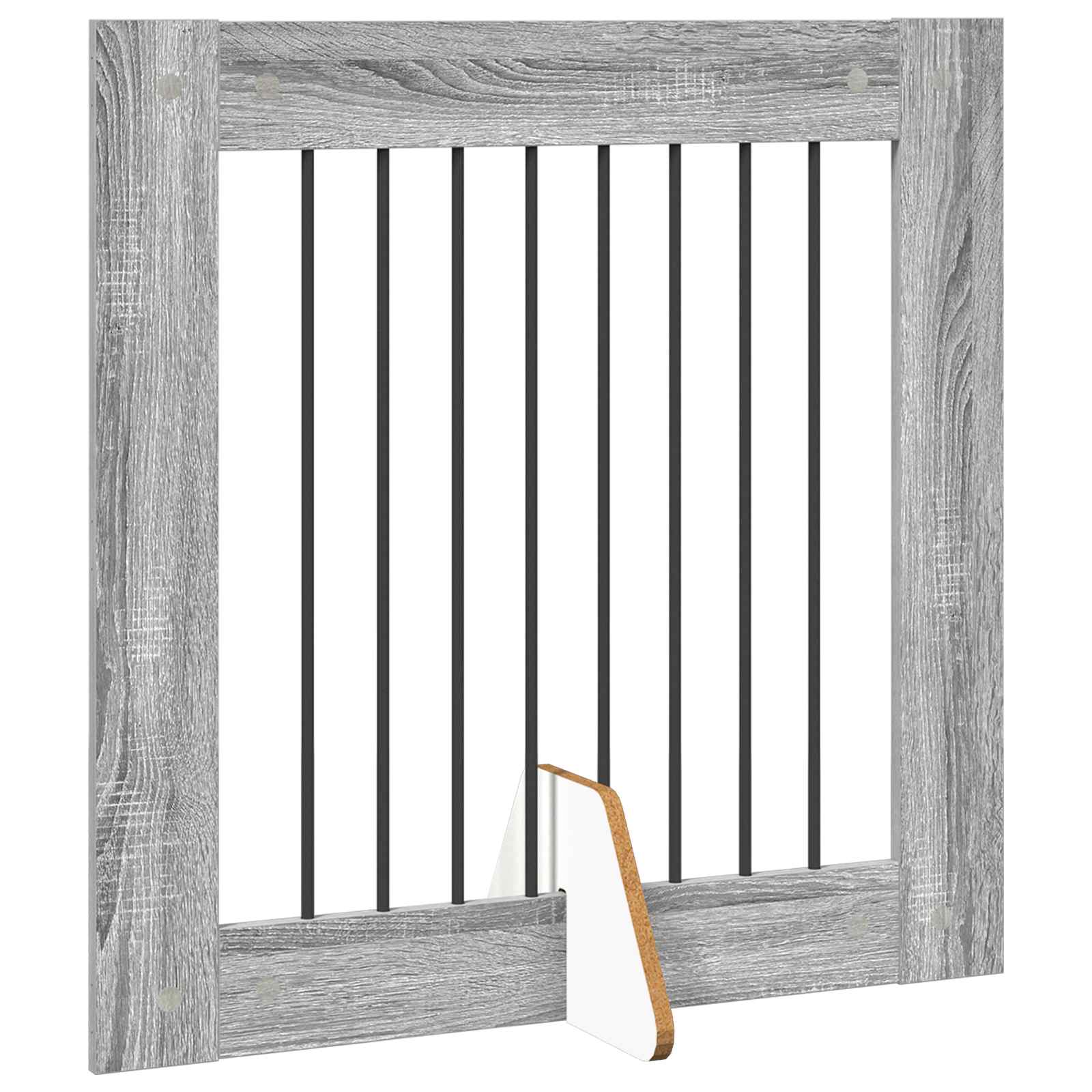 Vrata za pse s postoljem 4 pcs Siva sonoma 80 x 80 cm