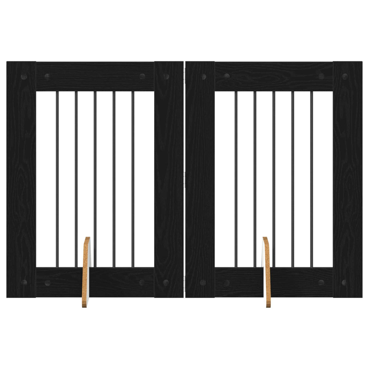 Vrata za pse s postoljem 2 pcs Crni hrast 60 x 80 cm