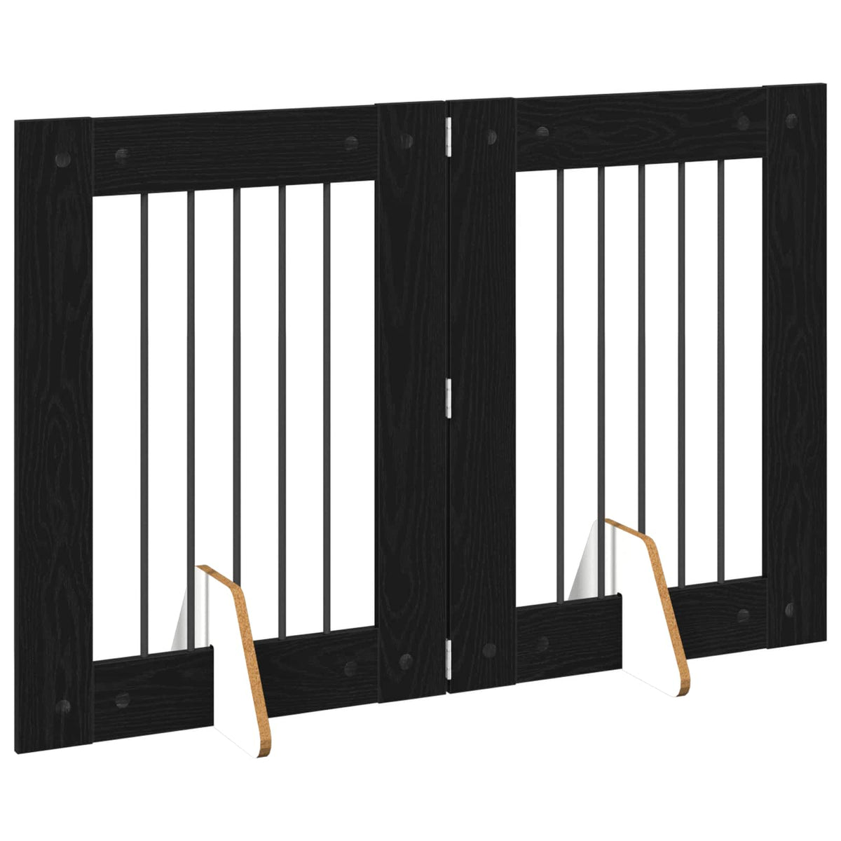 Vrata za pse s postoljem 2 pcs Crni hrast 60 x 80 cm
