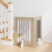 Vrata za pse s postoljem 2 pcs Hrast sonoma 60 x 80 cm