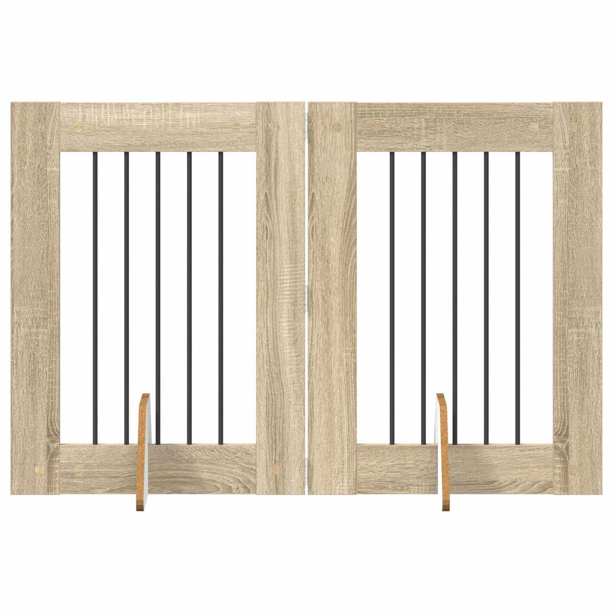 Vrata za pse s postoljem 2 pcs Hrast sonoma 60 x 80 cm