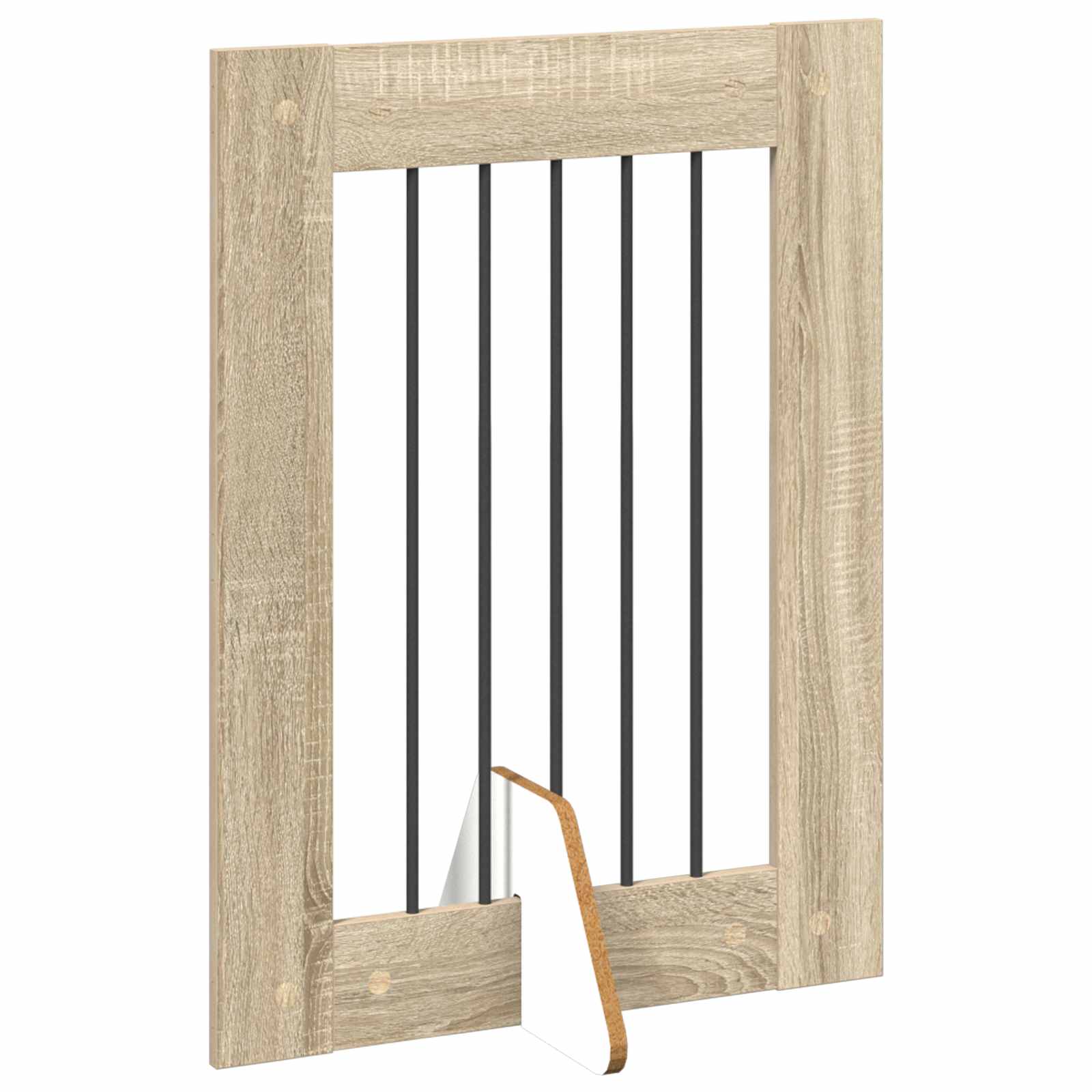 Vrata za pse s postoljem 2 pcs Hrast sonoma 60 x 80 cm