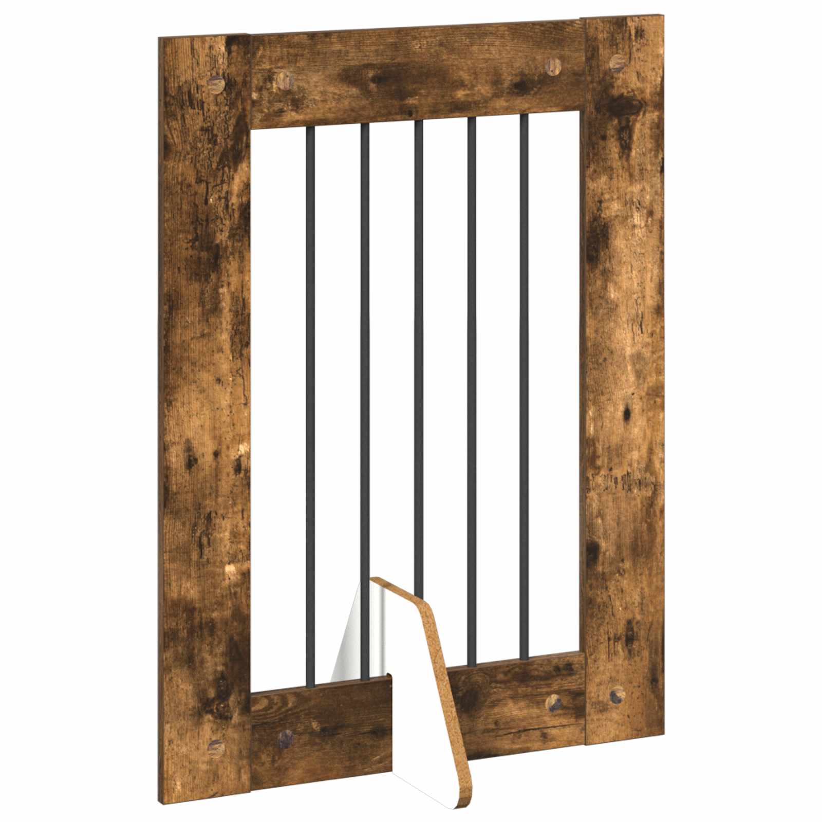 Vrata za pse s postoljem 2 pcs Dimljeni hrast 60 x 80 cm