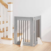 Vrata za pse s postoljem 2 pcs Siva sonoma 60 x 80 cm