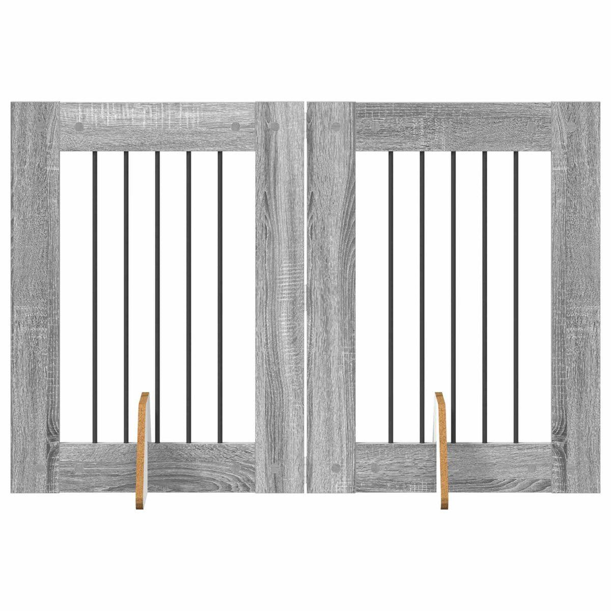 Vrata za pse s postoljem 2 pcs Siva sonoma 60 x 80 cm