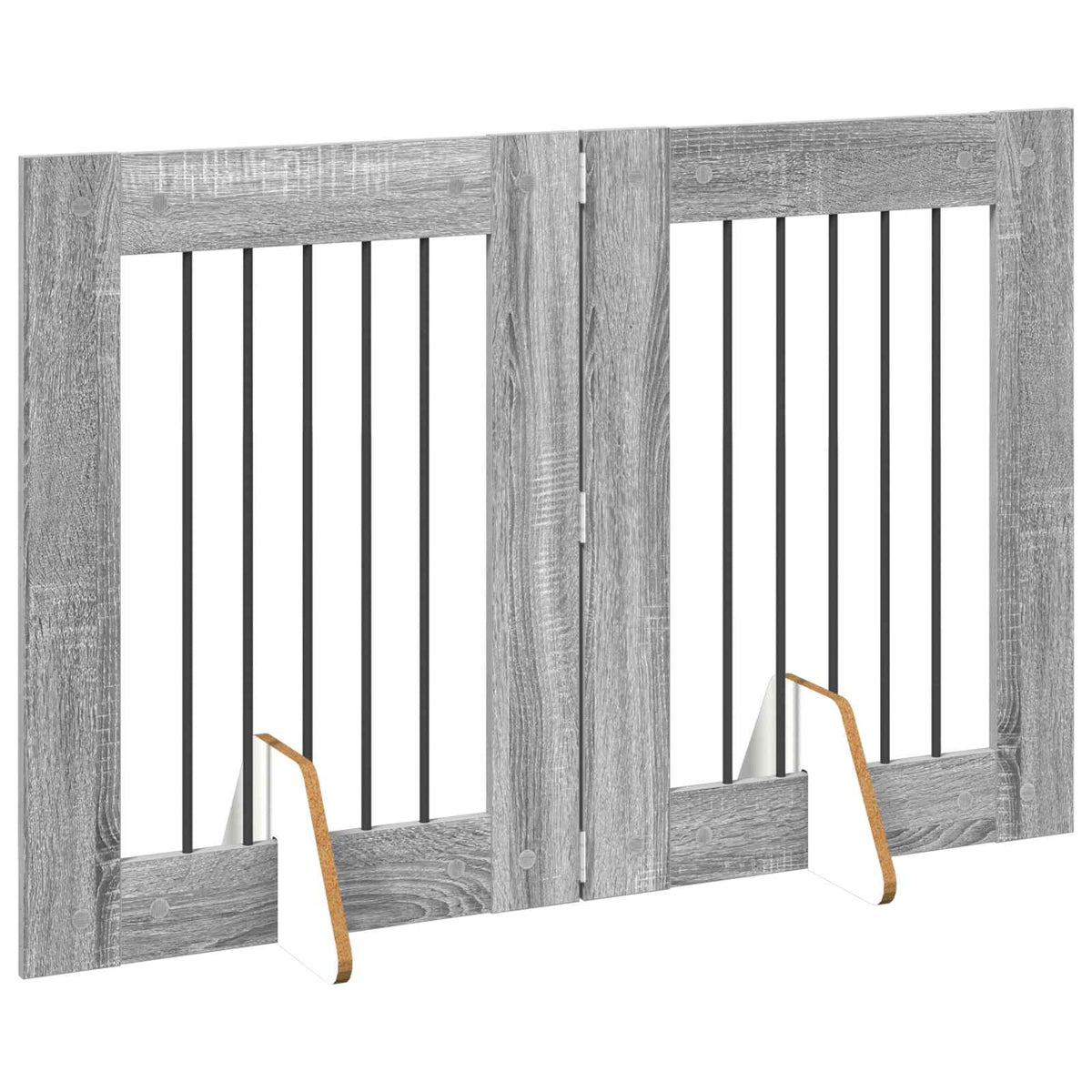 Vrata za pse s postoljem 2 pcs Siva sonoma 60 x 80 cm