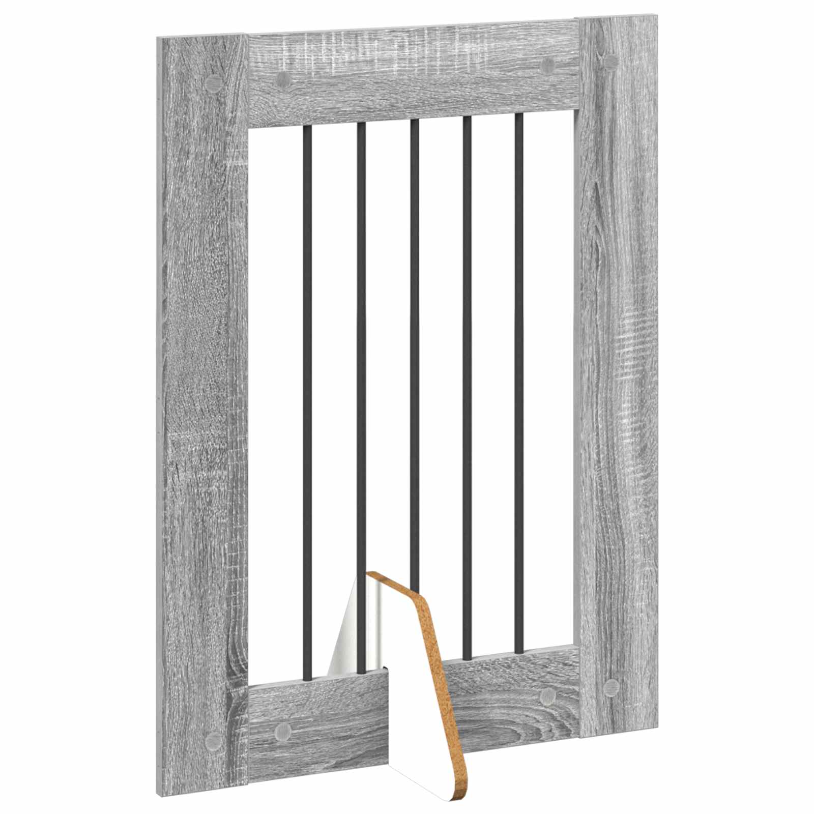 Vrata za pse s postoljem 2 pcs Siva sonoma 60 x 80 cm