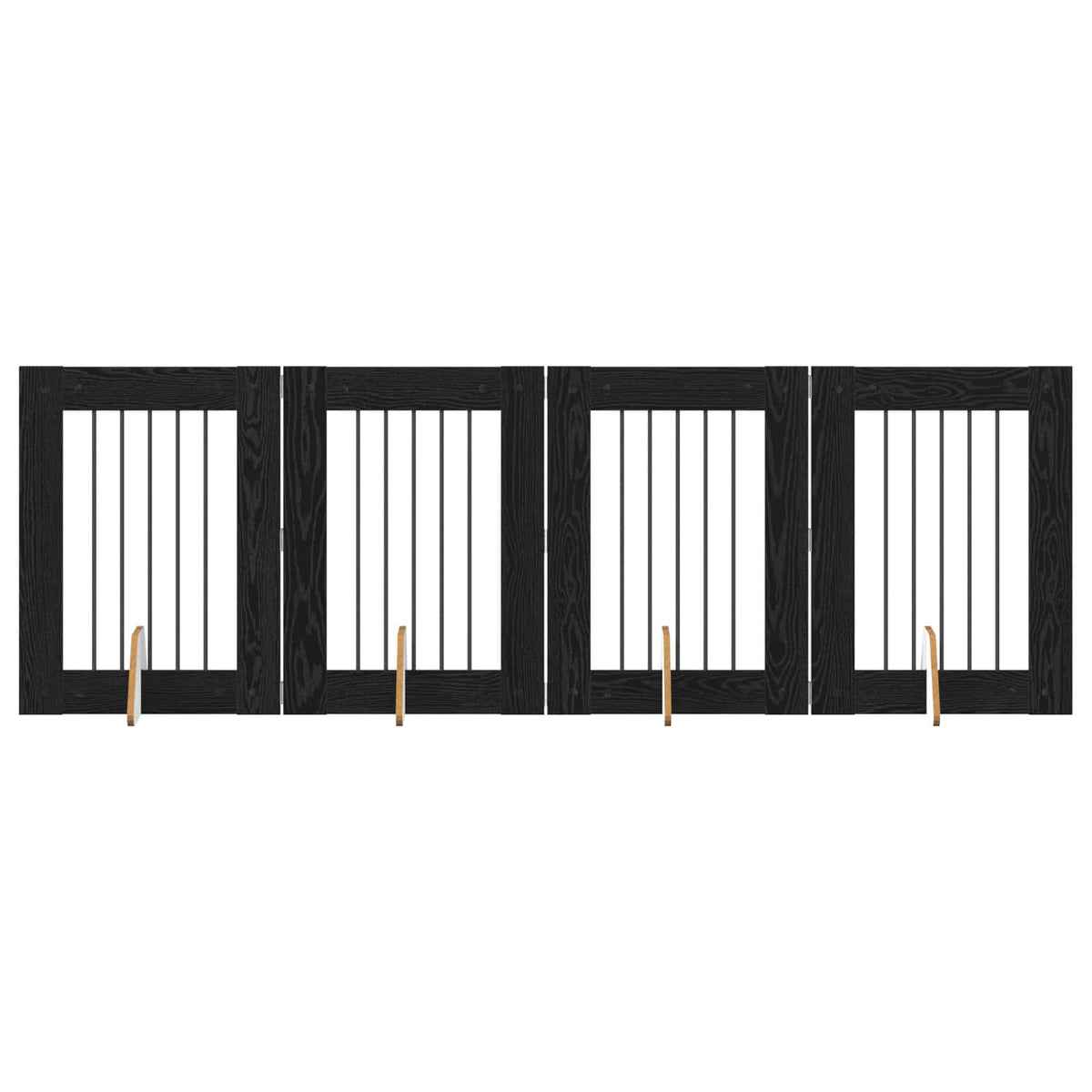 Vrata za pse s postoljem 4 pcs Crni hrast 60 x 80 cm