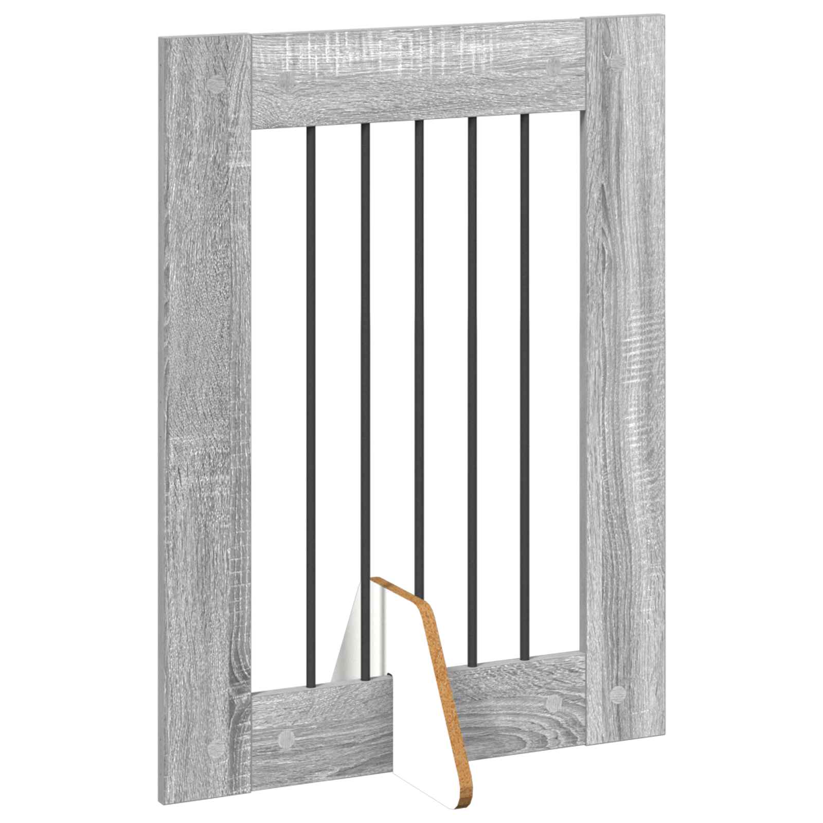 Vrata za pse s postoljem 4 pcs Siva sonoma 60 x 80 cm