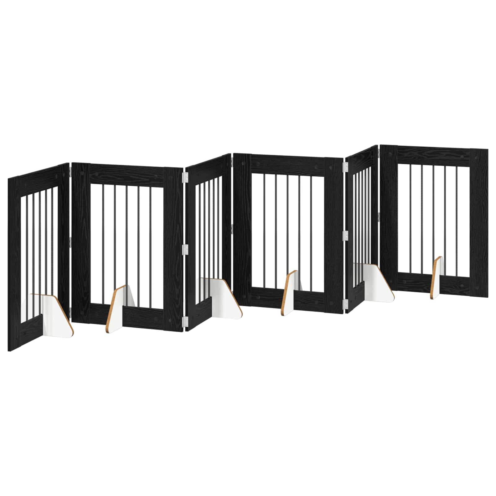 Vrata za pse s postoljem 6 pcs Crni hrast 60 x 80 cm