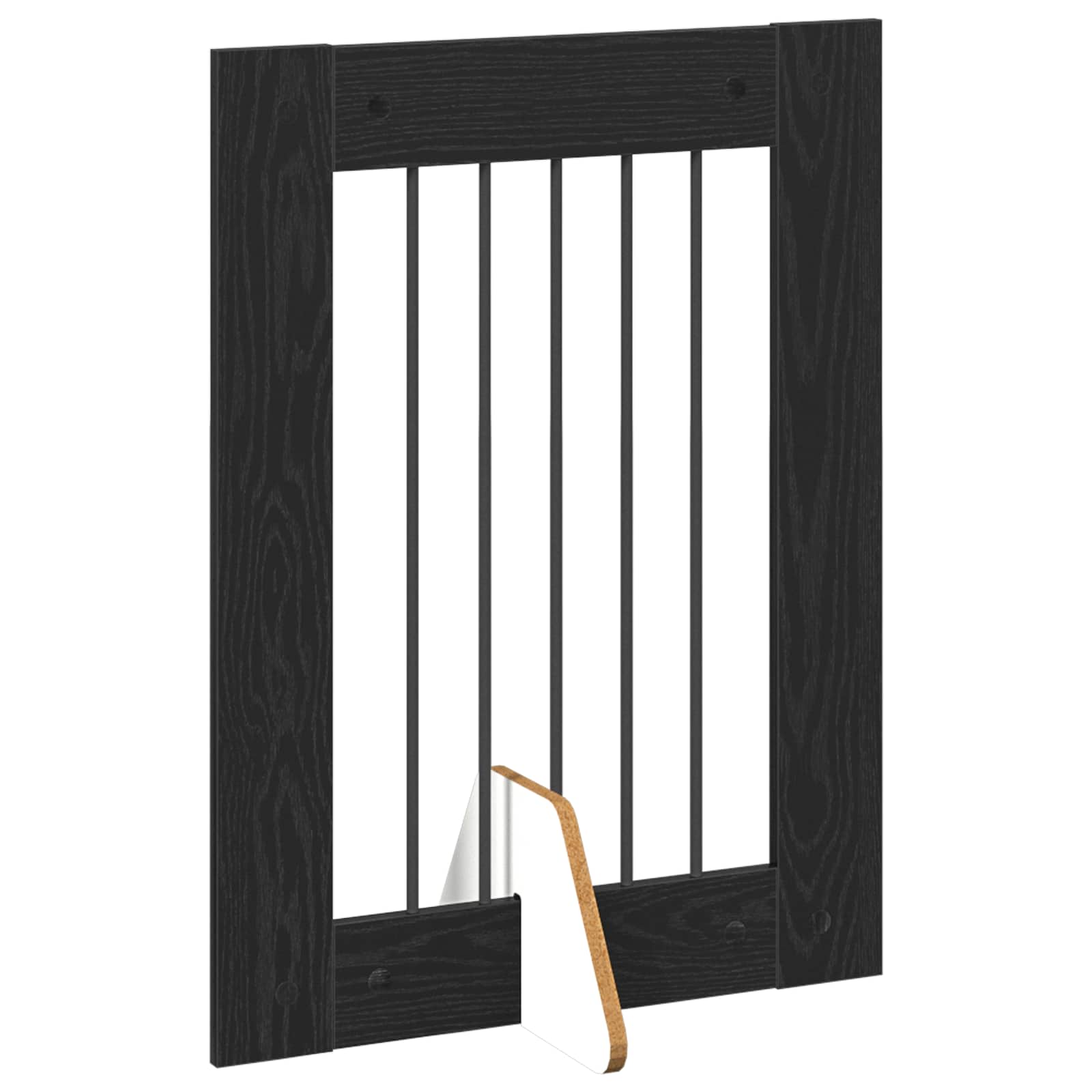 Vrata za pse s postoljem 6 pcs Crni hrast 60 x 80 cm