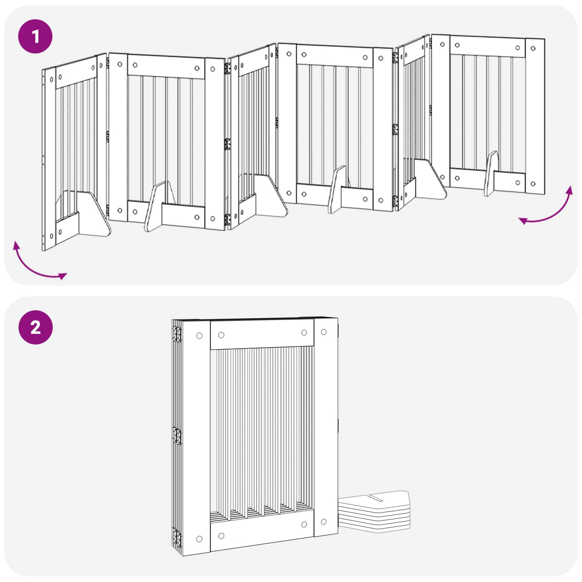 Vrata za pse s postoljem 6 pcs Dimljeni hrast 60 x 80 cm