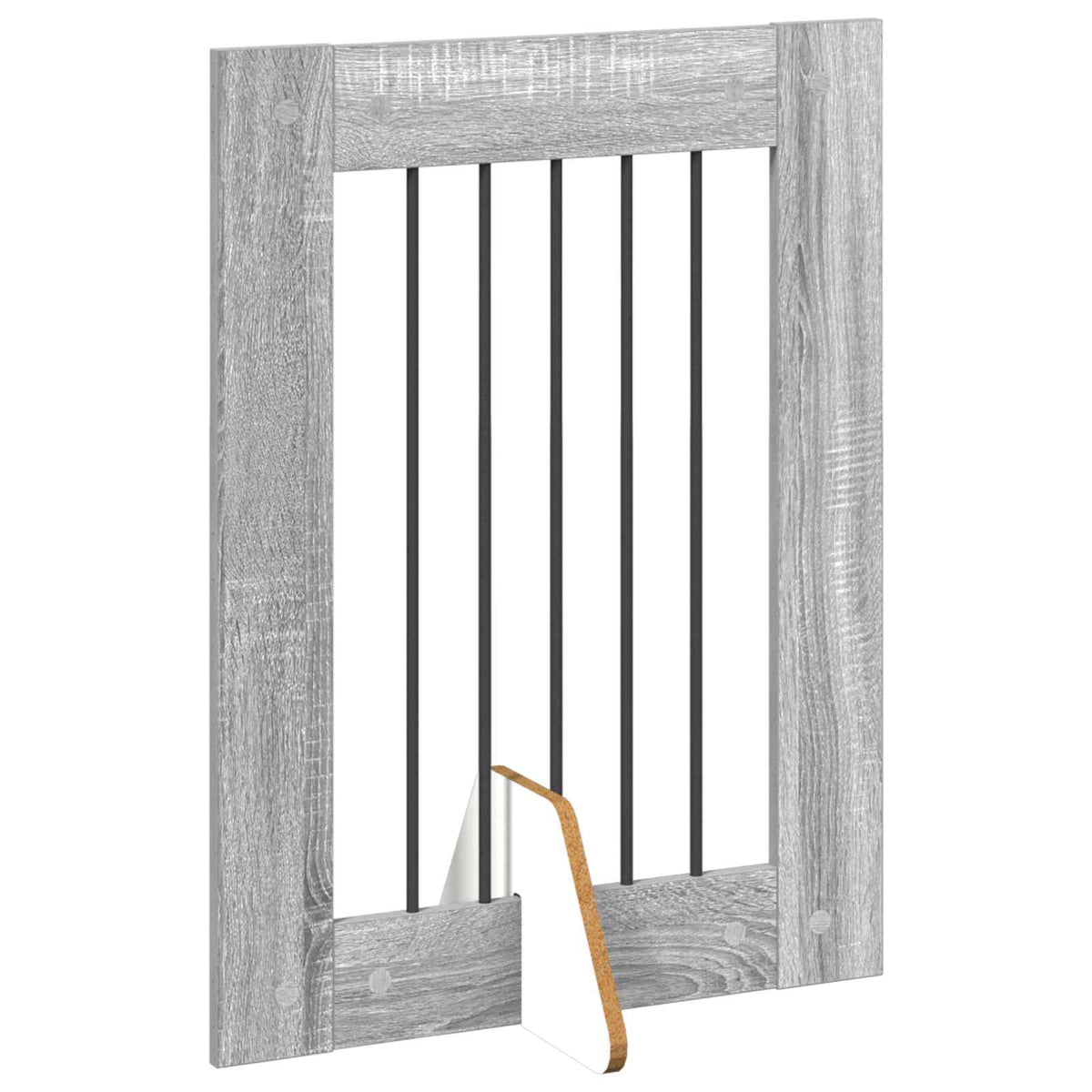 Vrata za pse s postoljem 6 pcs Siva sonoma 60 x 80 cm