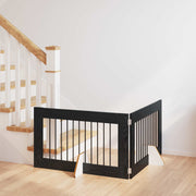 Vrata za pse s postoljem 2 pcs Crni hrast 100 x 60 cm
