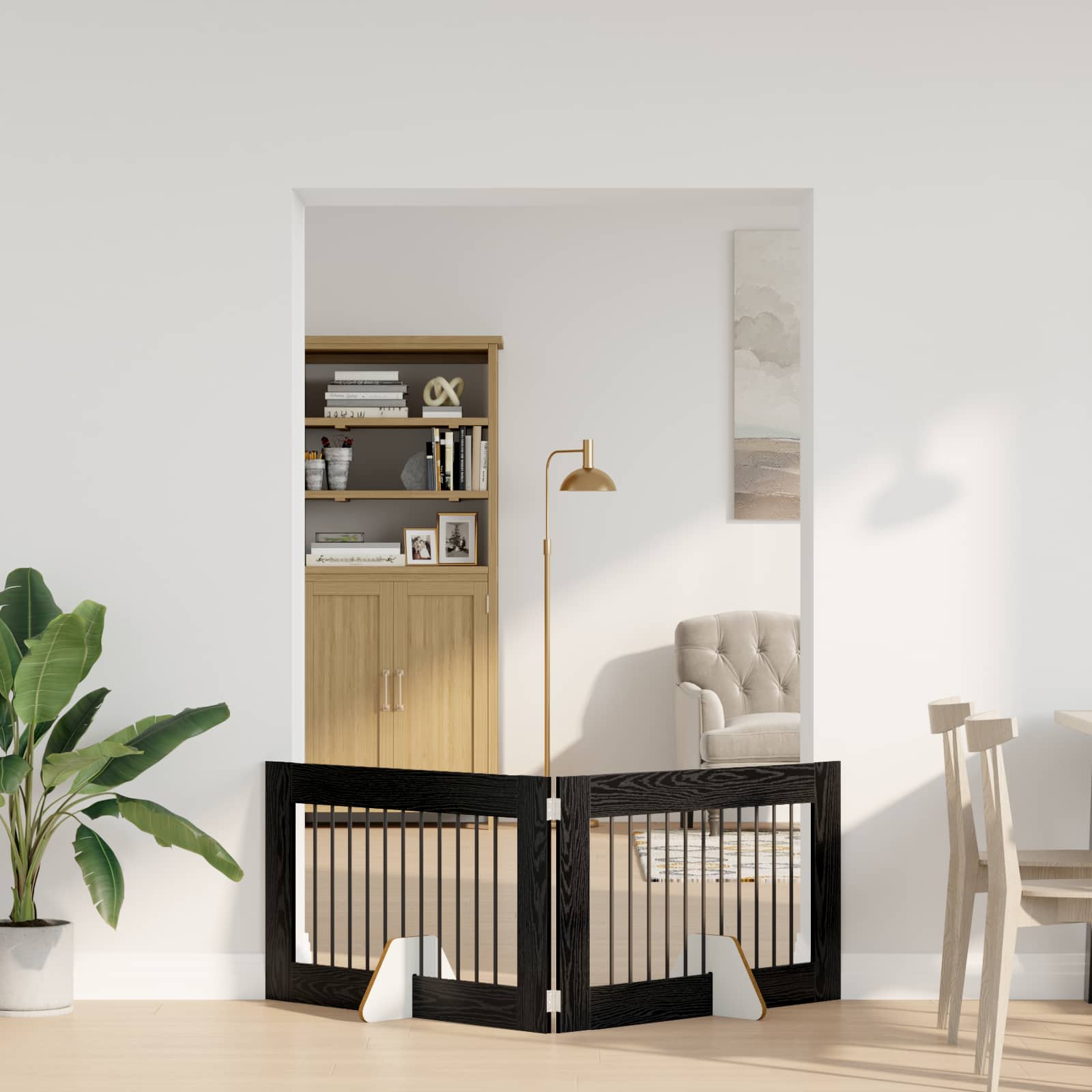 Vrata za pse s postoljem 2 pcs Crni hrast 100 x 60 cm