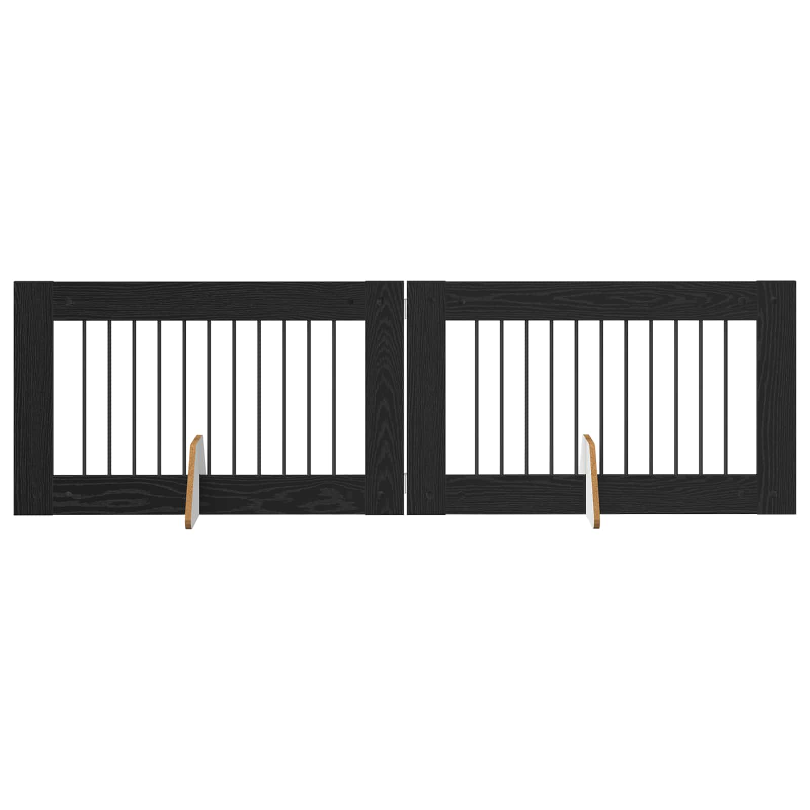 Vrata za pse s postoljem 2 pcs Crni hrast 100 x 60 cm