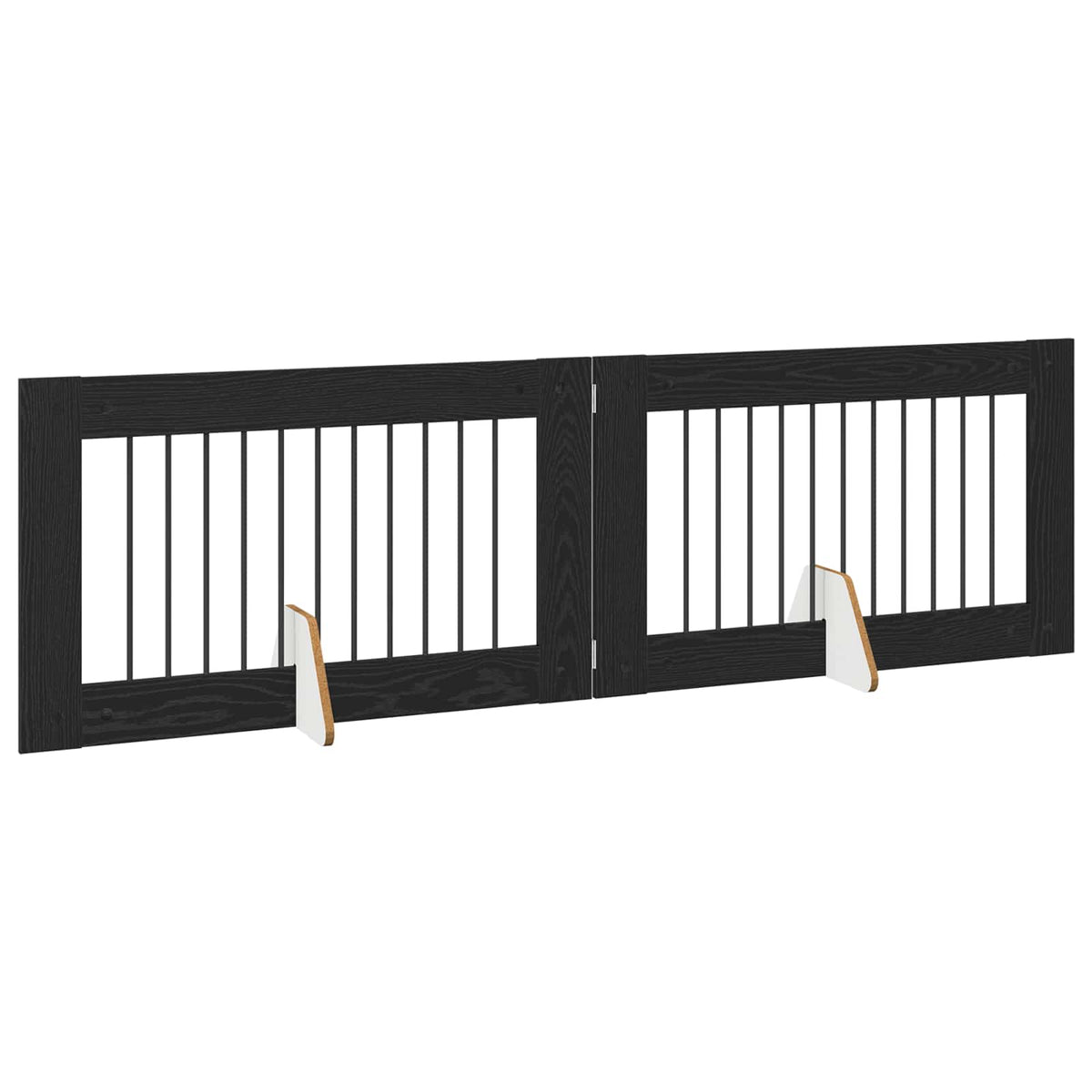 Vrata za pse s postoljem 2 pcs Crni hrast 100 x 60 cm