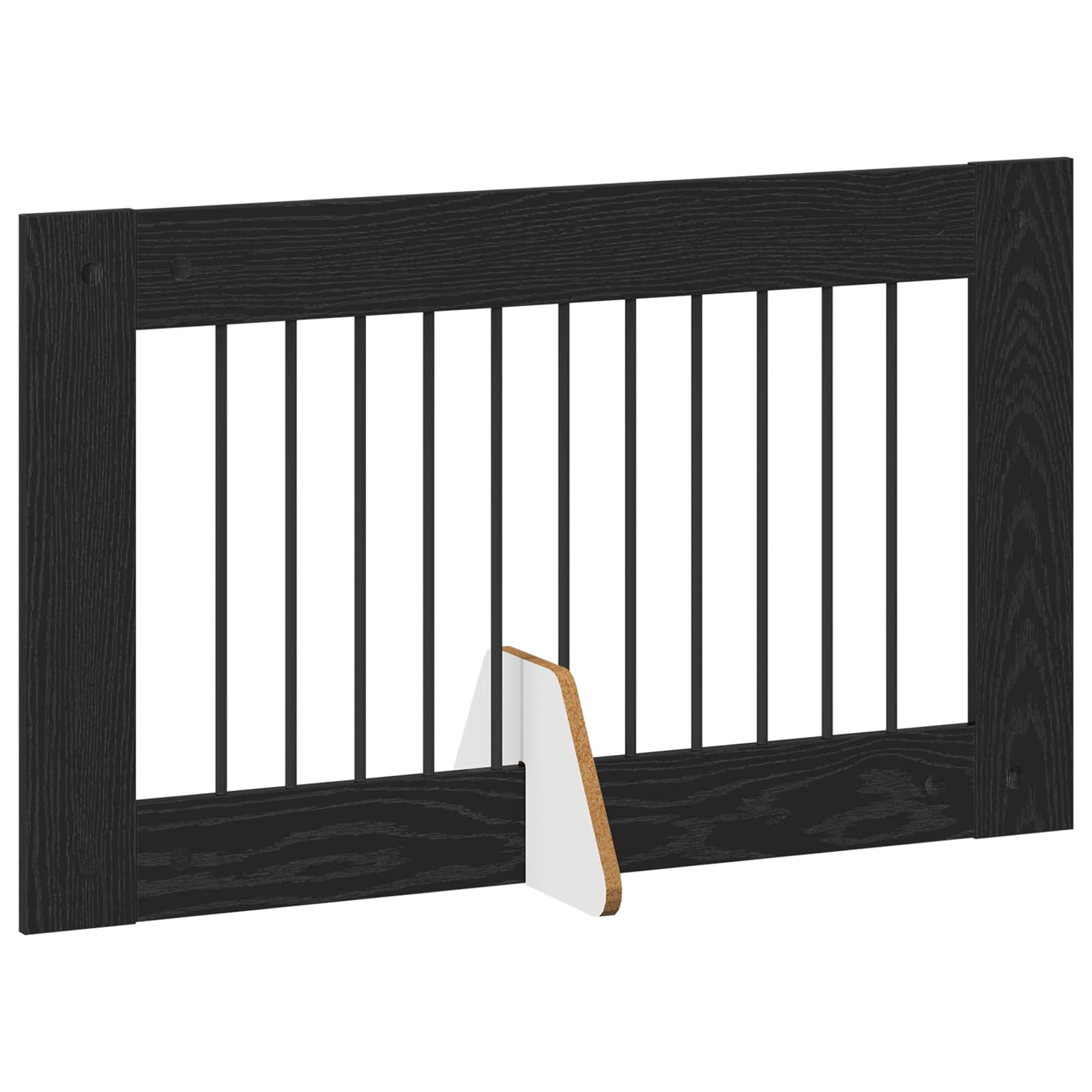 Vrata za pse s postoljem 2 pcs Crni hrast 100 x 60 cm