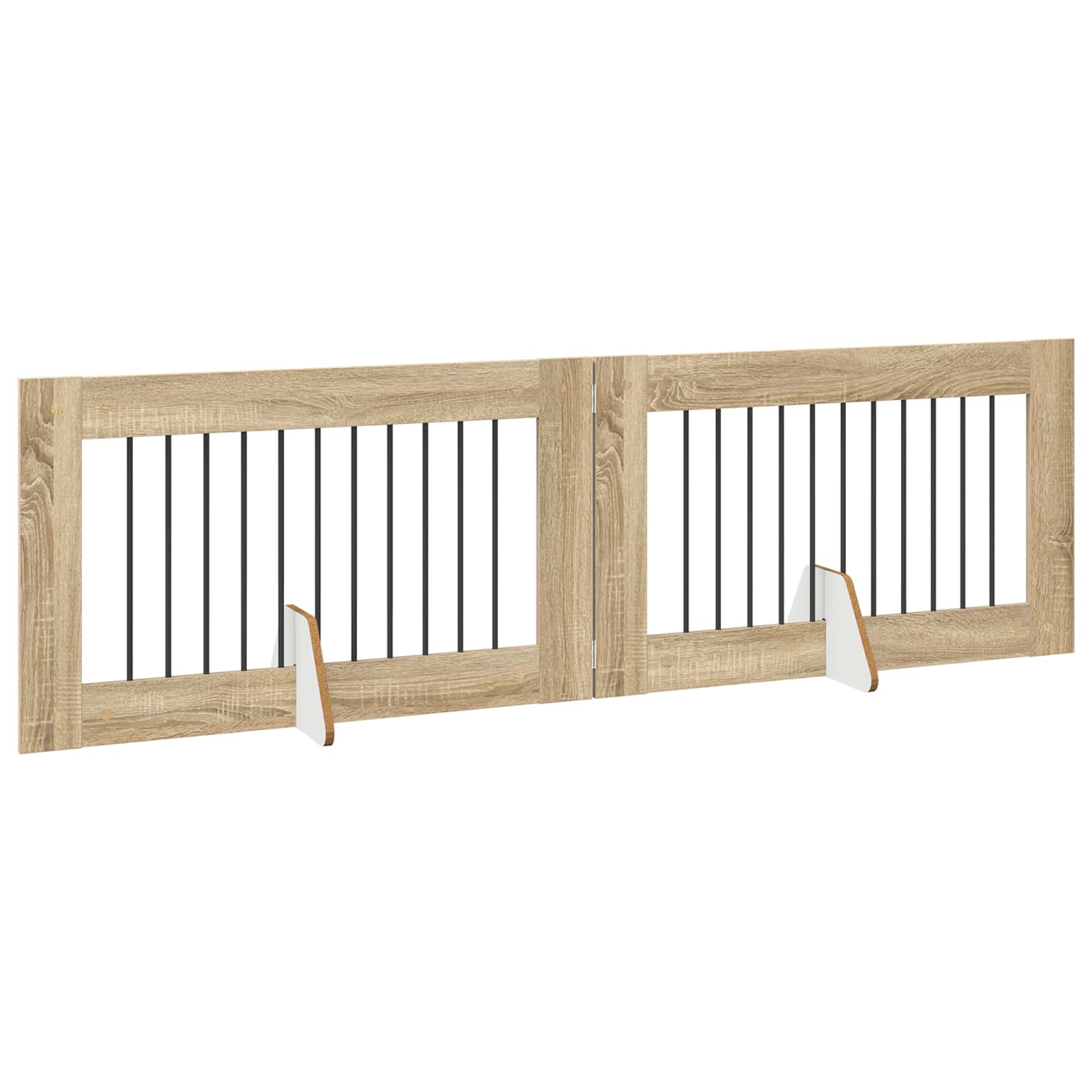 Vrata za pse s postoljem 2 pcs Hrast sonoma 100 x 60 cm