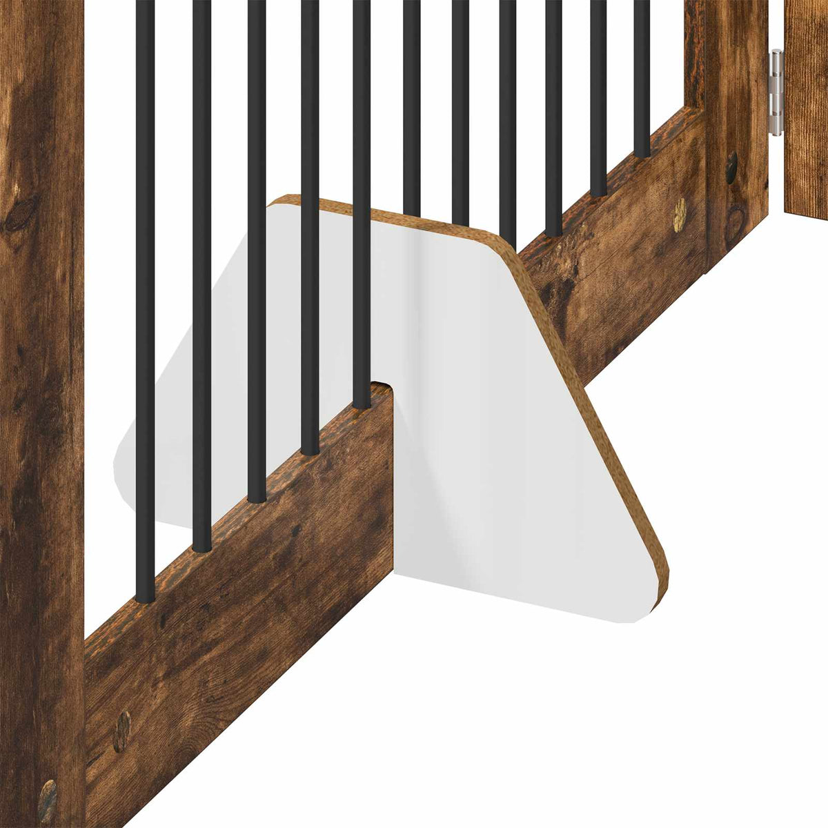 Vrata za pse s postoljem 2 pcs Dimljeni hrast 100 x 60 cm