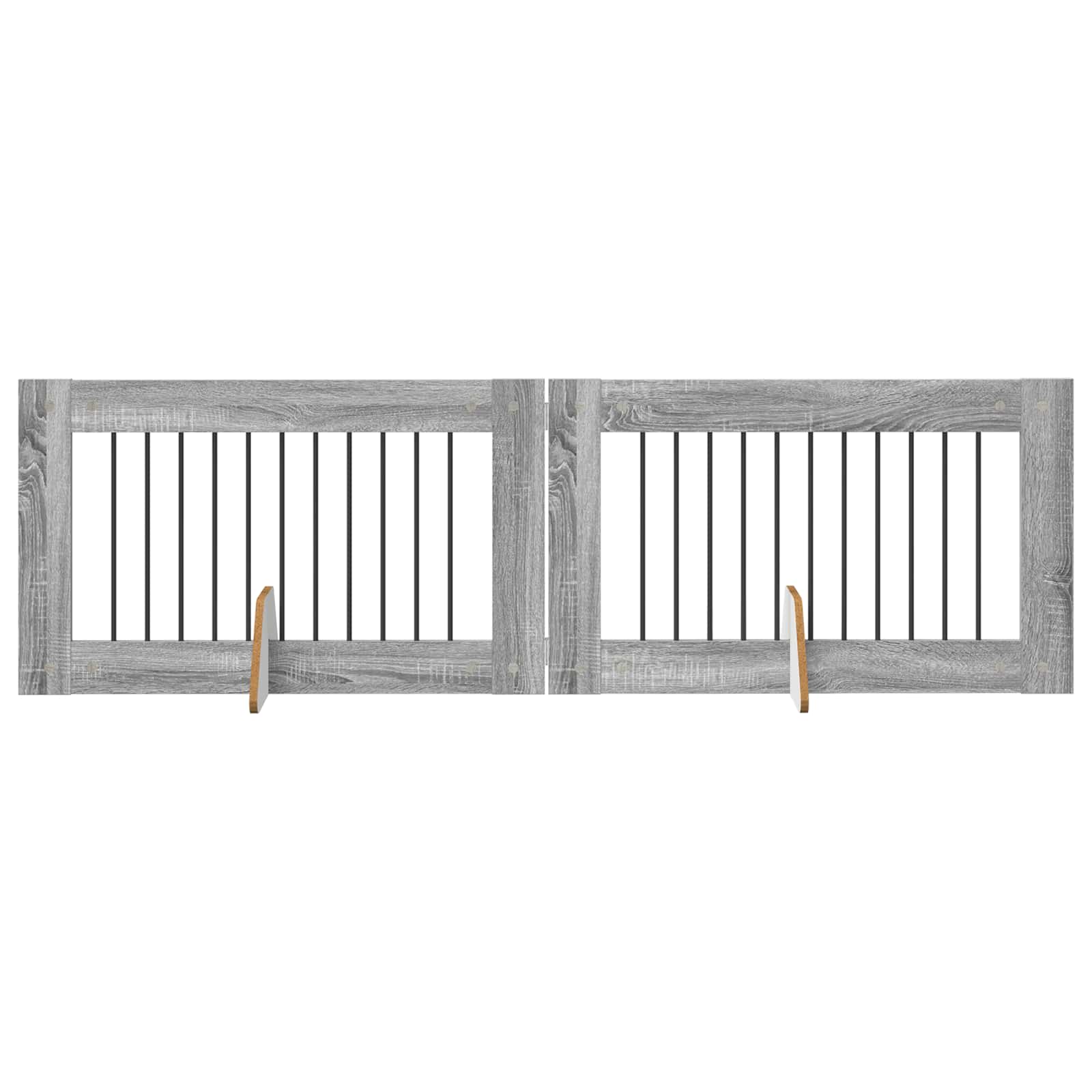 Vrata za pse s postoljem 2 pcs Siva sonoma 100 x 60 cm
