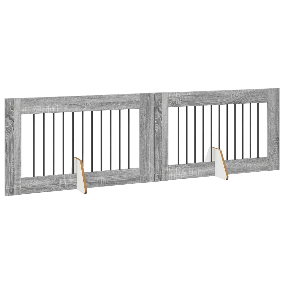 Vrata za pse s postoljem 2 pcs Siva sonoma 100 x 60 cm