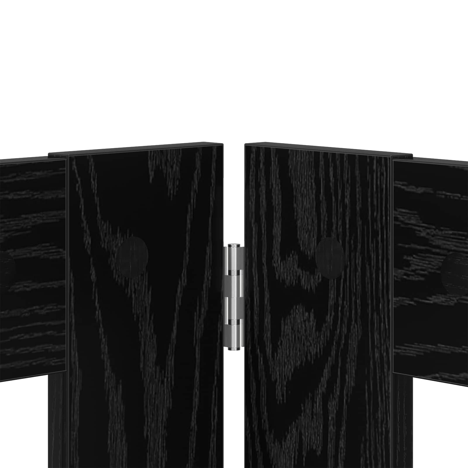 Vrata za pse s postoljem 4 pcs Crni hrast 100 x 60 cm