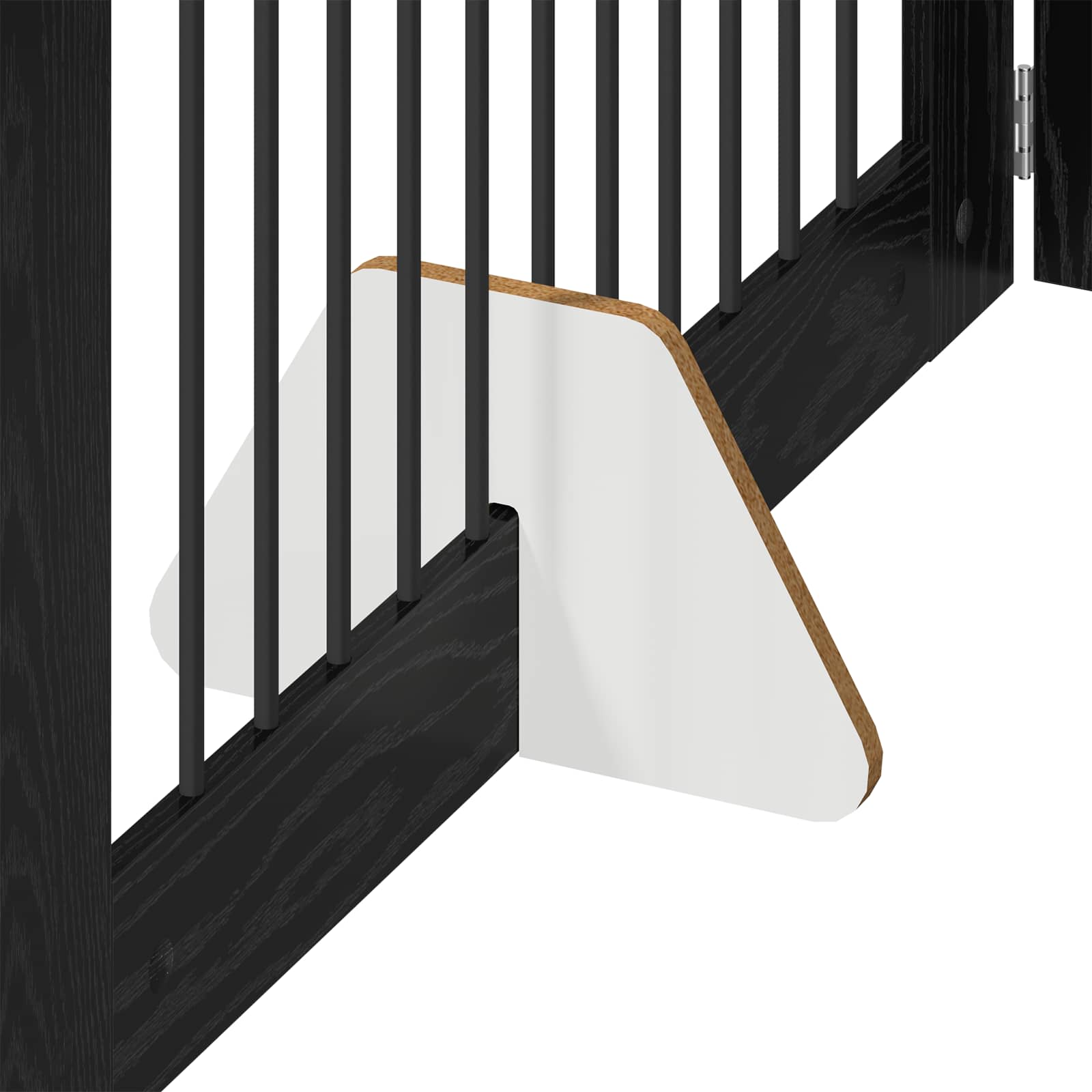 Vrata za pse s postoljem 4 pcs Crni hrast 100 x 60 cm