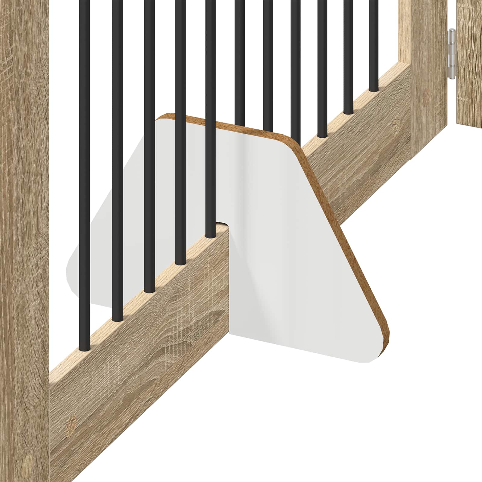 Vrata za pse s postoljem 4 pcs Hrast sonoma 100 x 60 cm