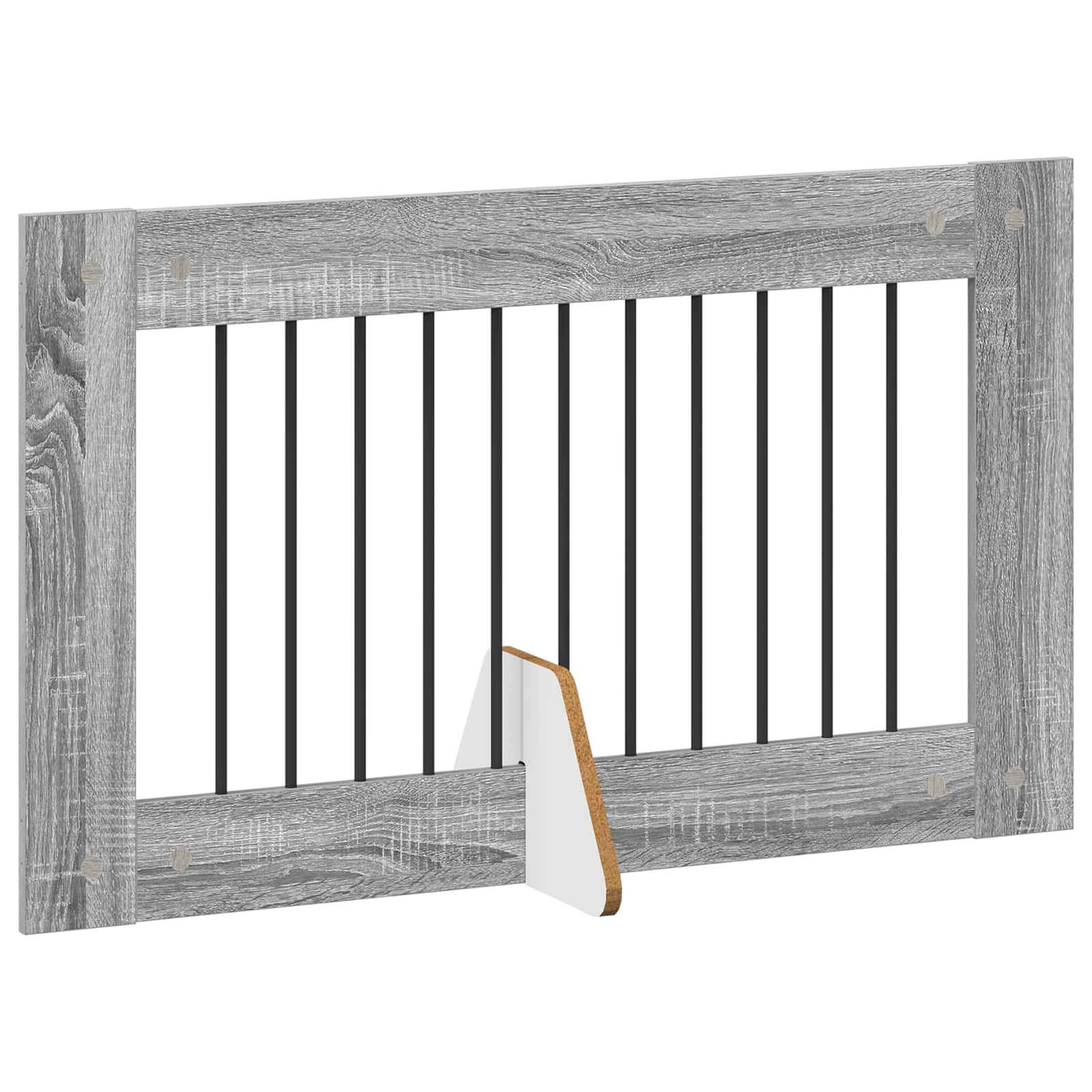 Vrata za pse s postoljem 4 pcs Siva sonoma 100 x 60 cm