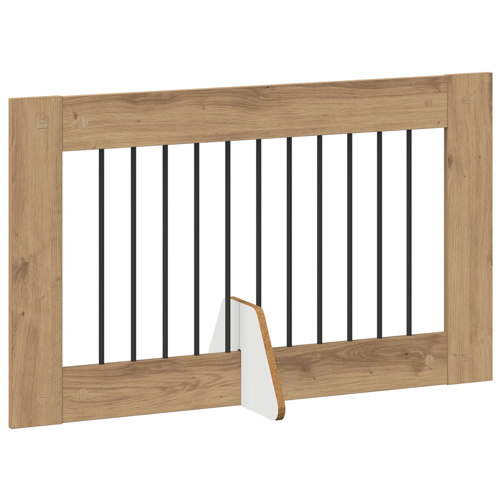 Vrata za pse s postoljem 4 pcs Hrast artisan 100 x 60 cm
