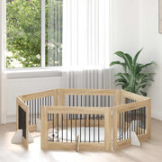Vrata za pse s postoljem 6 pcs Hrast sonoma 100 x 60 cm